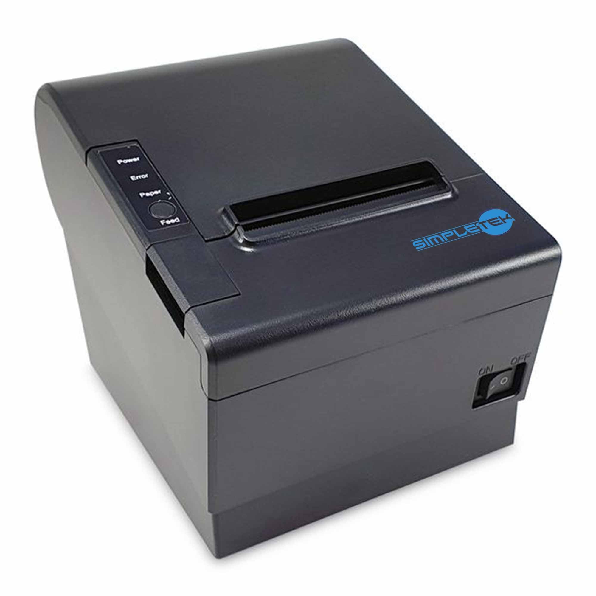 SIMPLETEK - Stampante Termica POS 58/80 mm | USB Ethernet RS-232 LAN | Scontrini Ricevute e Comande - Auto-Cut | Driver e Manuale inclusi