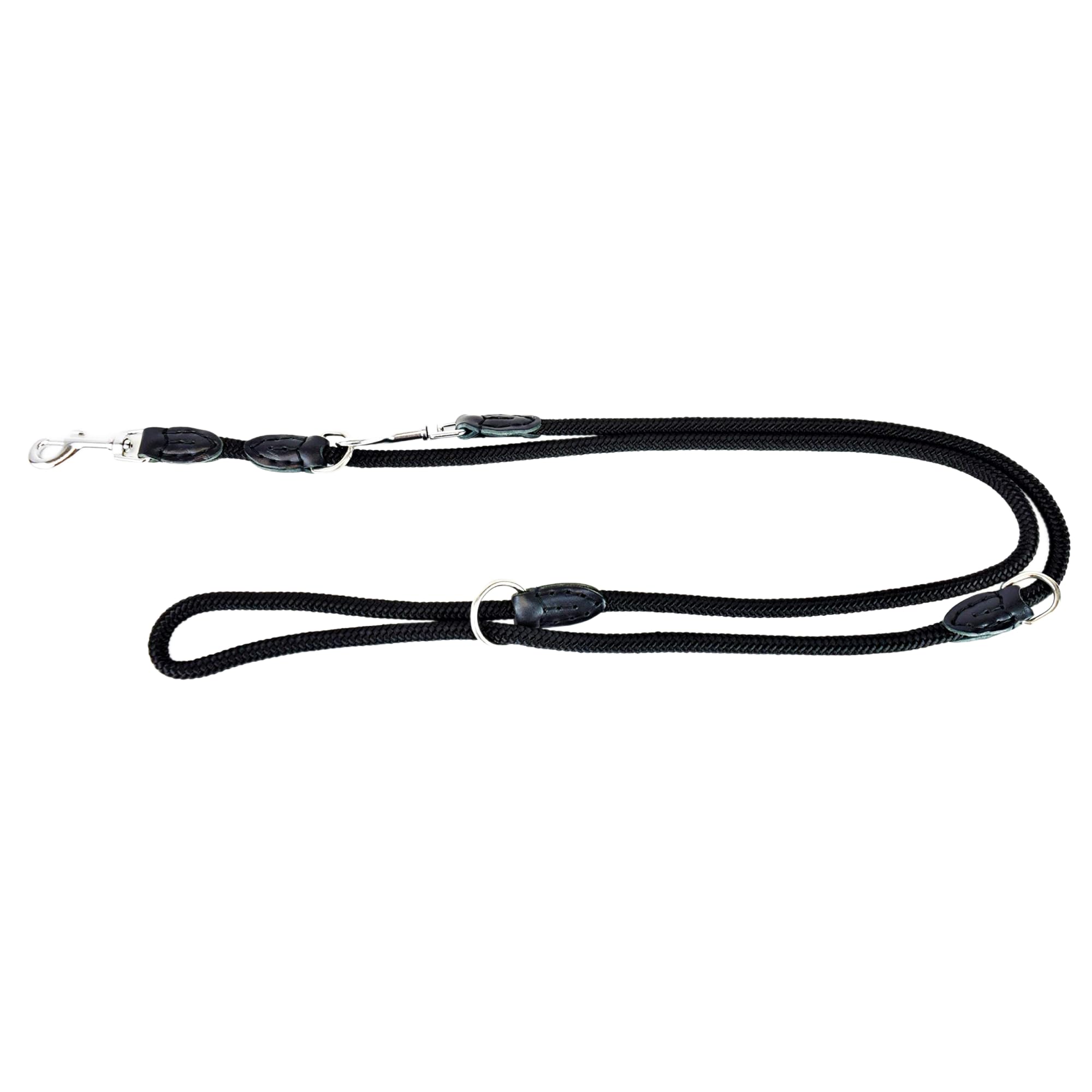 Laisse réglable style police Champion finis les chiens qui tirent avec cette corde noire 10mm
