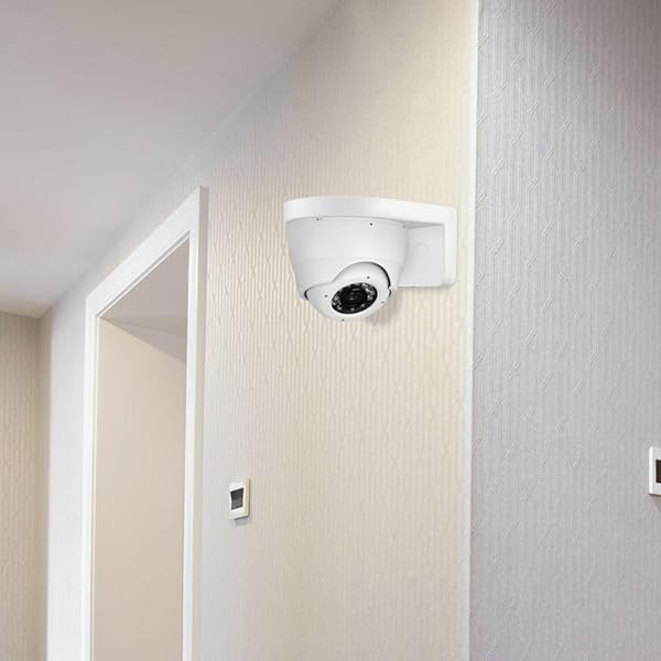 Staffa di montaggio a parete per fotocamera a cupola plastica ABS compatibile con Hikvision e fotocamera Dahua