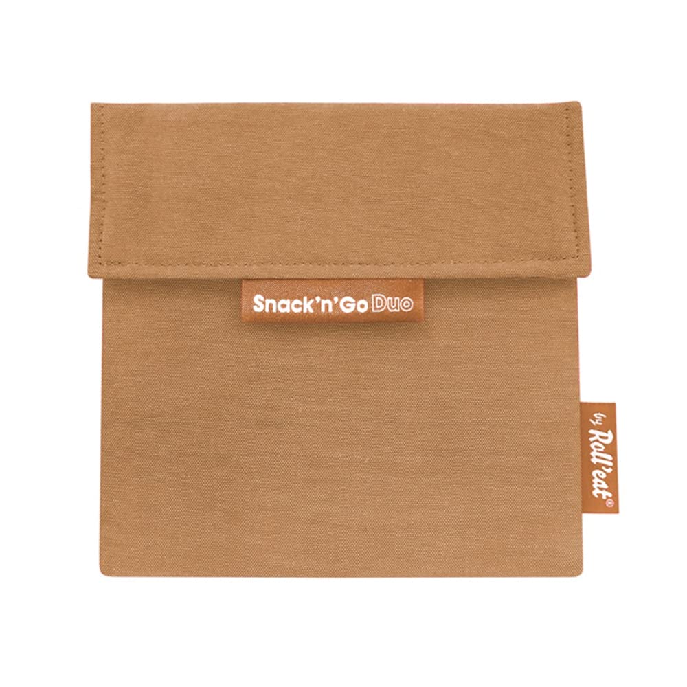 Roll'eat Brown2 - Snack'n'go Nature - Organic And Reusable Snack Bag Without Bpa (Brown2) Size 18