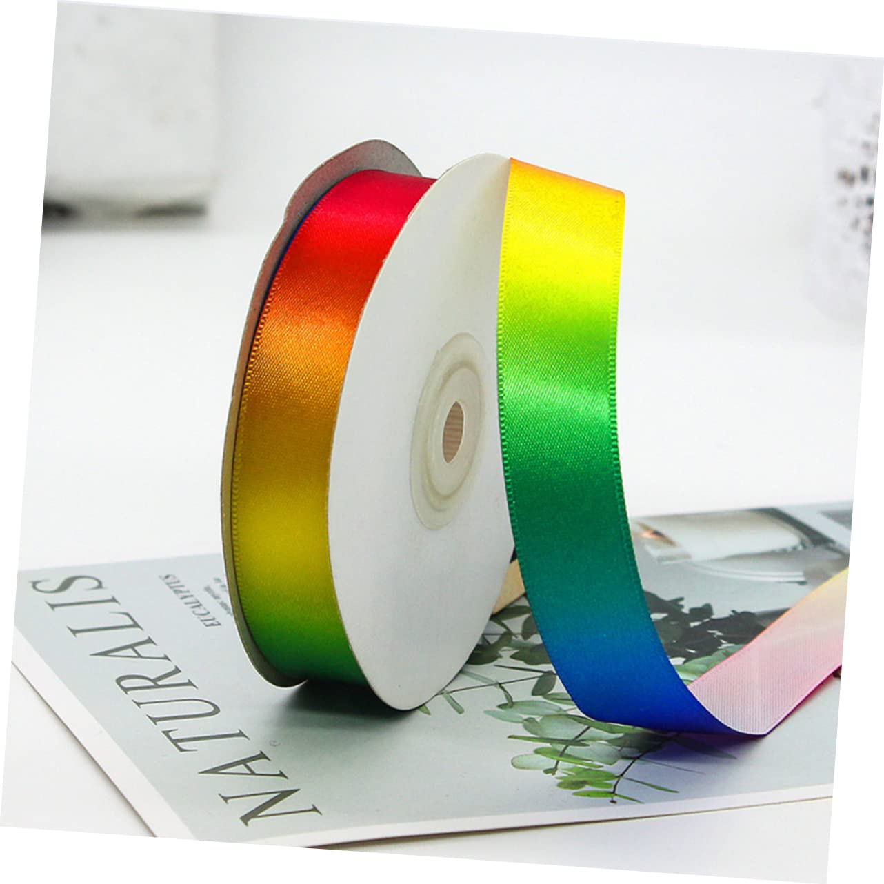 STOBOK 3rollen Bunte Polyester-rollbänder Hochdichte Regenbogen-band Für -geschenkverpackung Lang Breit Für Hochzeiten Geburtstagsfeiern Und Kreative Bastelprojekte