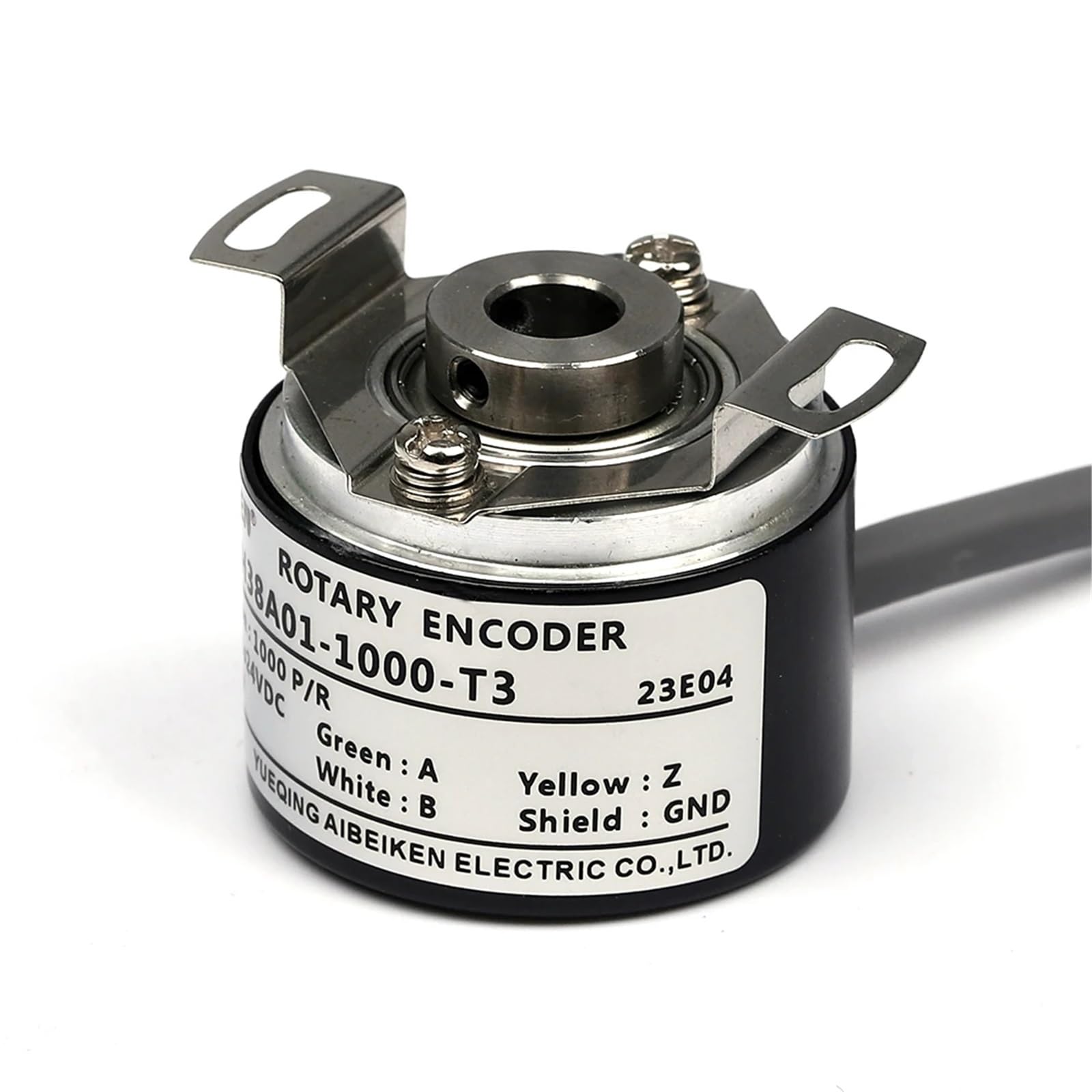 Codeur rotatif magnéto-électrique à arbre semi-creux 6/8 mm, codeur rotatif incrémental 38 mm, codeur rotatif 1024/2048/4096(500 PPR,Photoelectricity,Voltage Output)