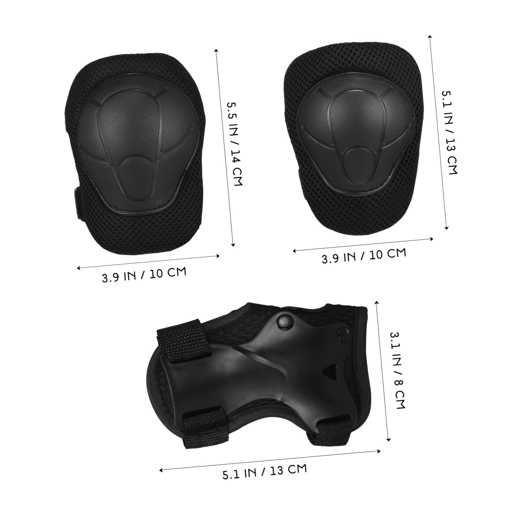 FRCOLOR Cycling Knee Pad Set Wrist Guard Kids Protective Gear Set for Skating Biking Inline Skating