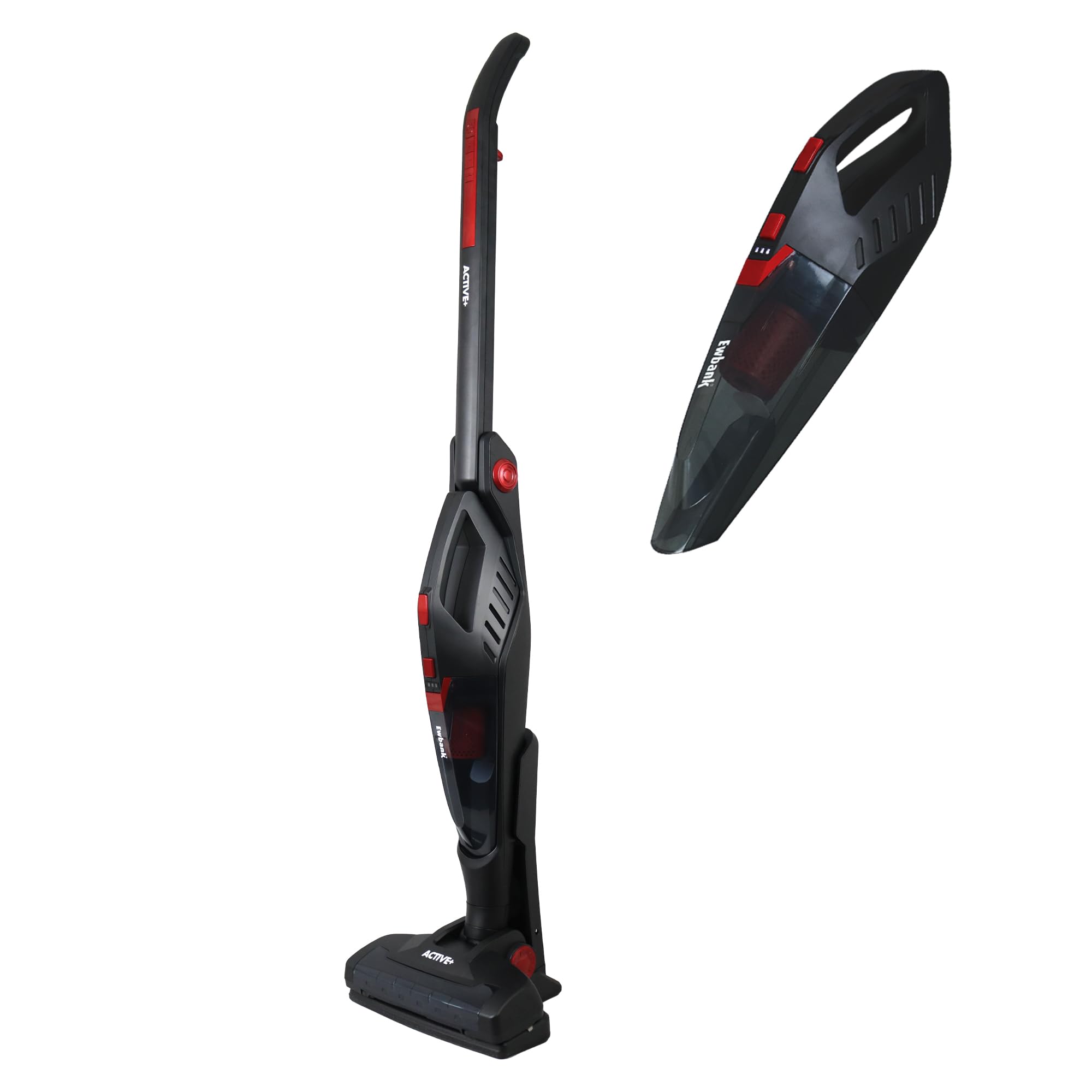 Ewbank EWVC0307 ACTIVE+ Cordless Stick Vacuum Cleaner, 2-in-1 Lightweight Upright and Handheld Vacuum with Washable HEPA Filter