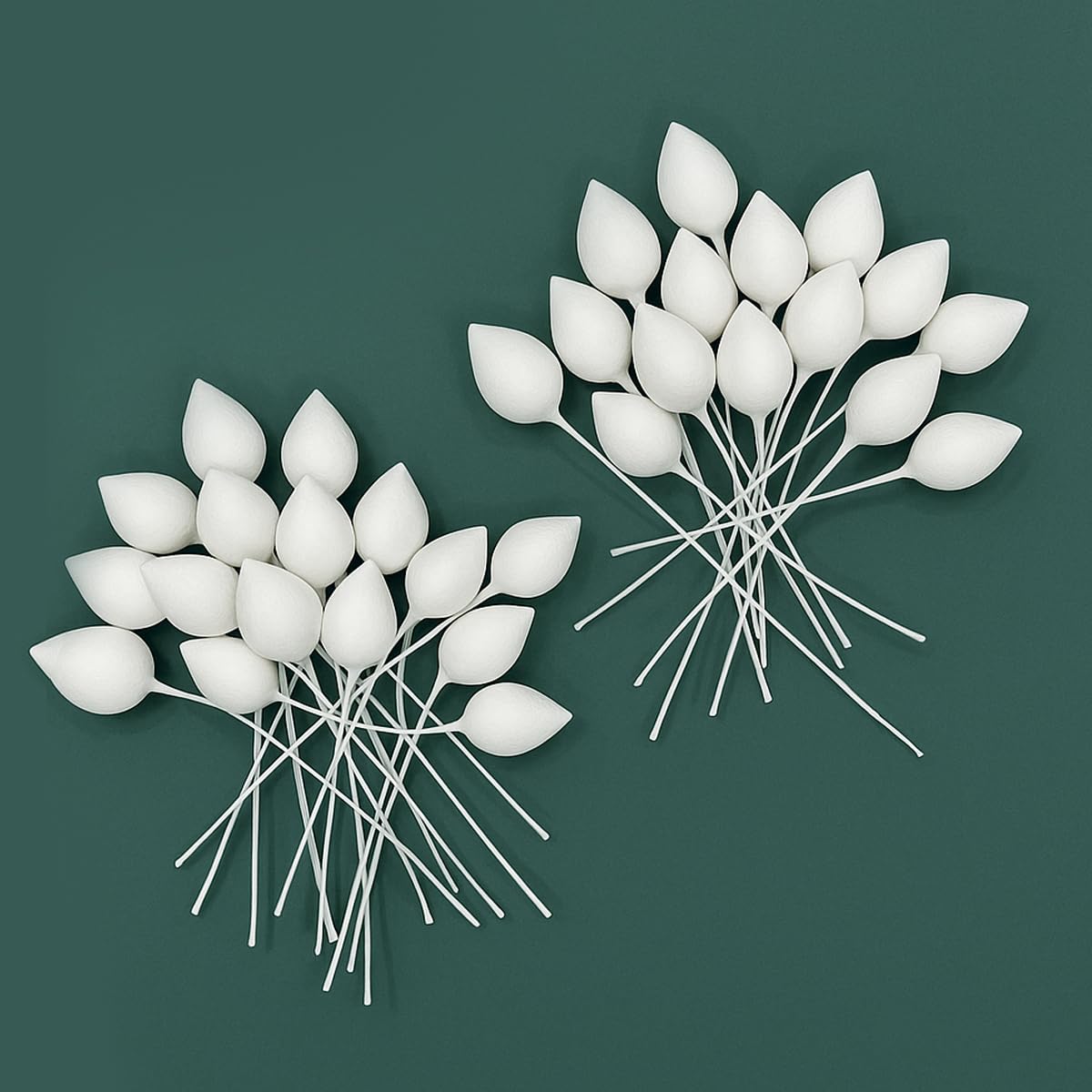 Icraft Craft Buds for Flower Making – Lightweight Decorative Buds for Artificial Rose Flowers, Cake Decoration, Fondant & Gum Paste Crafts, Paintable Surface. (15mm, Pack of 50)