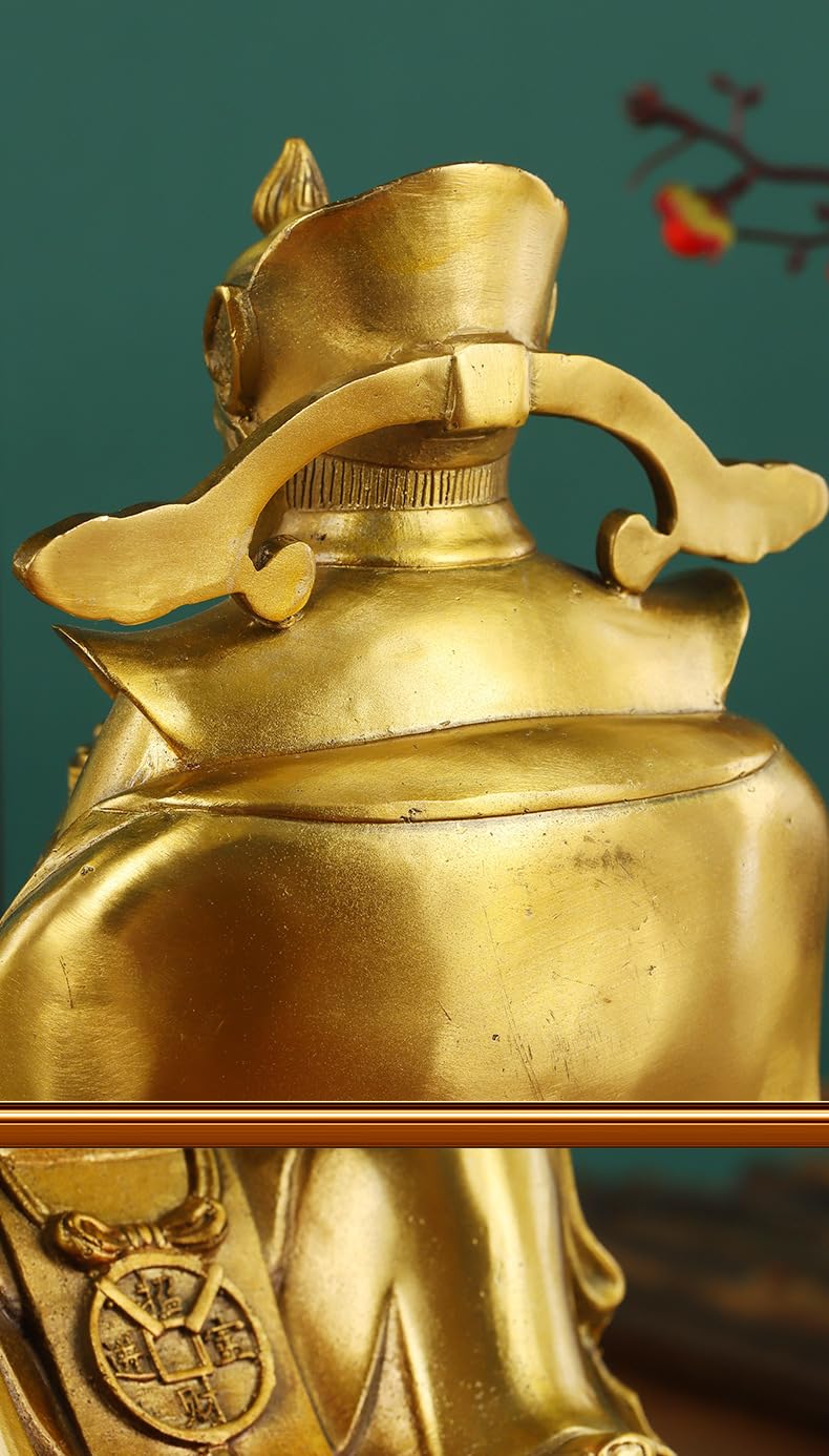 Statua z brązu grafika dekoracje na szczęście ozdoba na biurko chińska sztuka maskotka __PLACEHOLDER_BRAND_10__ 1 szt. (28 cm)