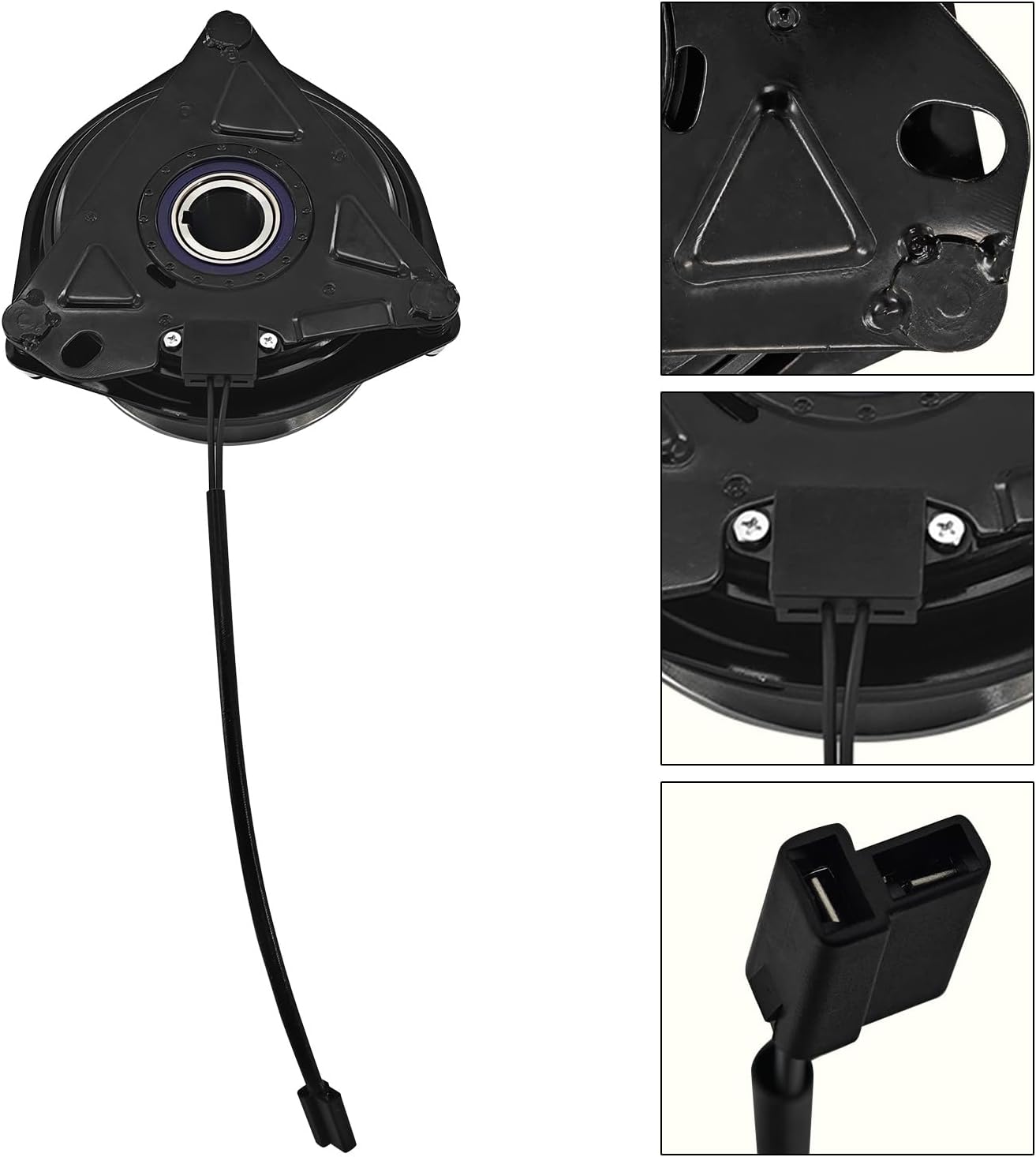 01001979P Electric PTO Clutch Fits for Cub Cadet M48 M54 M60 M72 ZT54 ZT60, for Recon 48 60, for MTD PRO MMZ-2554 MMZ-2560 Zero Turn Mowers; Replace 01001979 1001979P PET-0621, w/ Modular Wire