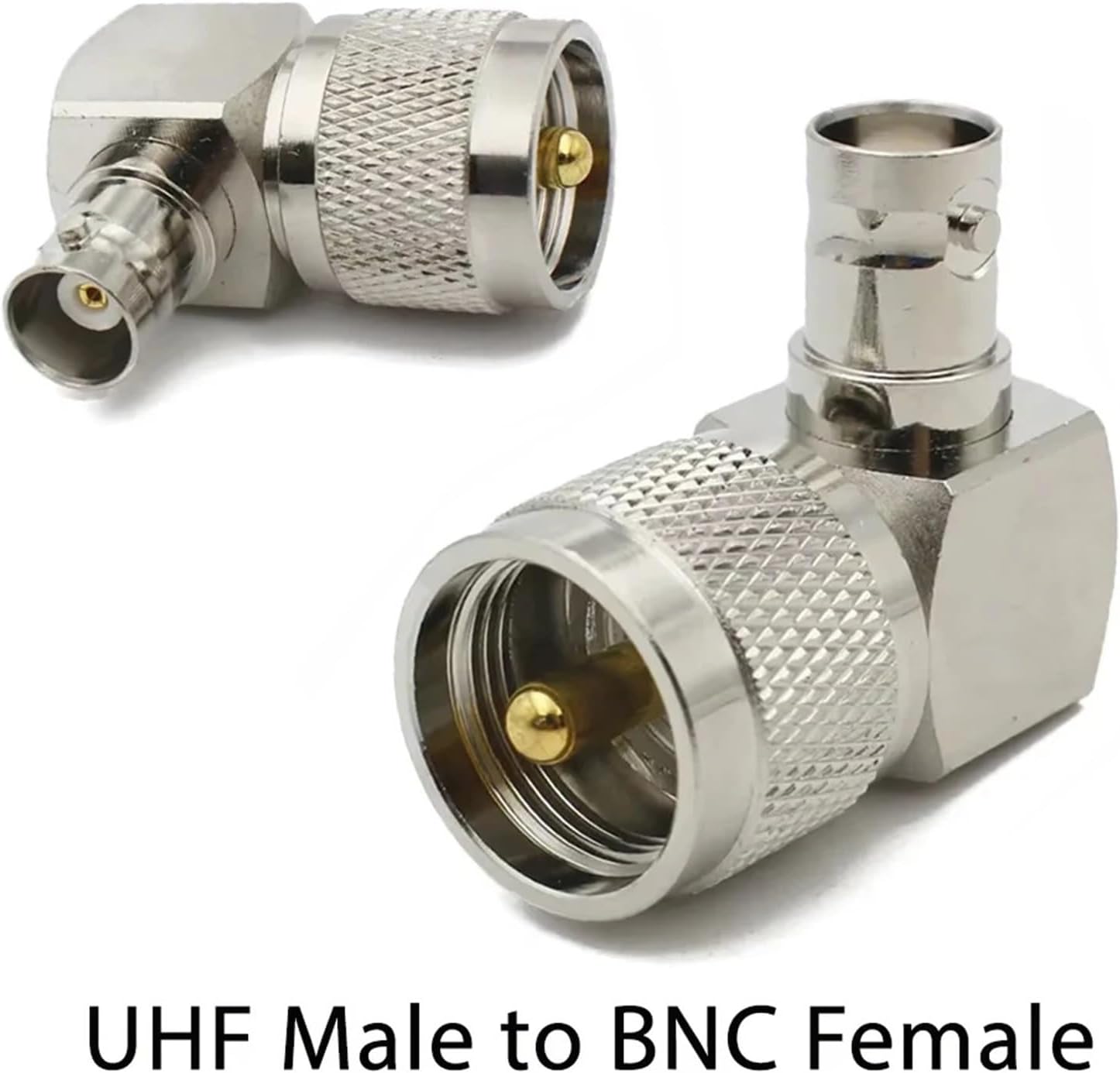 SO239 PL259 UHF Male Female to BNC Connector Q9 90 Degree Right Angle Coaxial Adapter(Type1,3PCS)