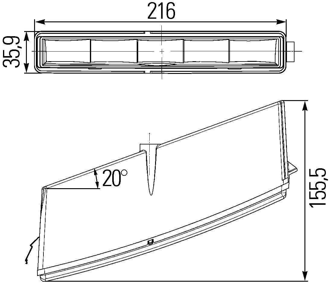 HELLA 2Pt 010 043-801 Led-Kit De Feux Diurnes - Ledayline - 12V - Montage Encastré - Couleur Du Voyant: Limpide - Câble: 480Mm - Avant Du Véhicule