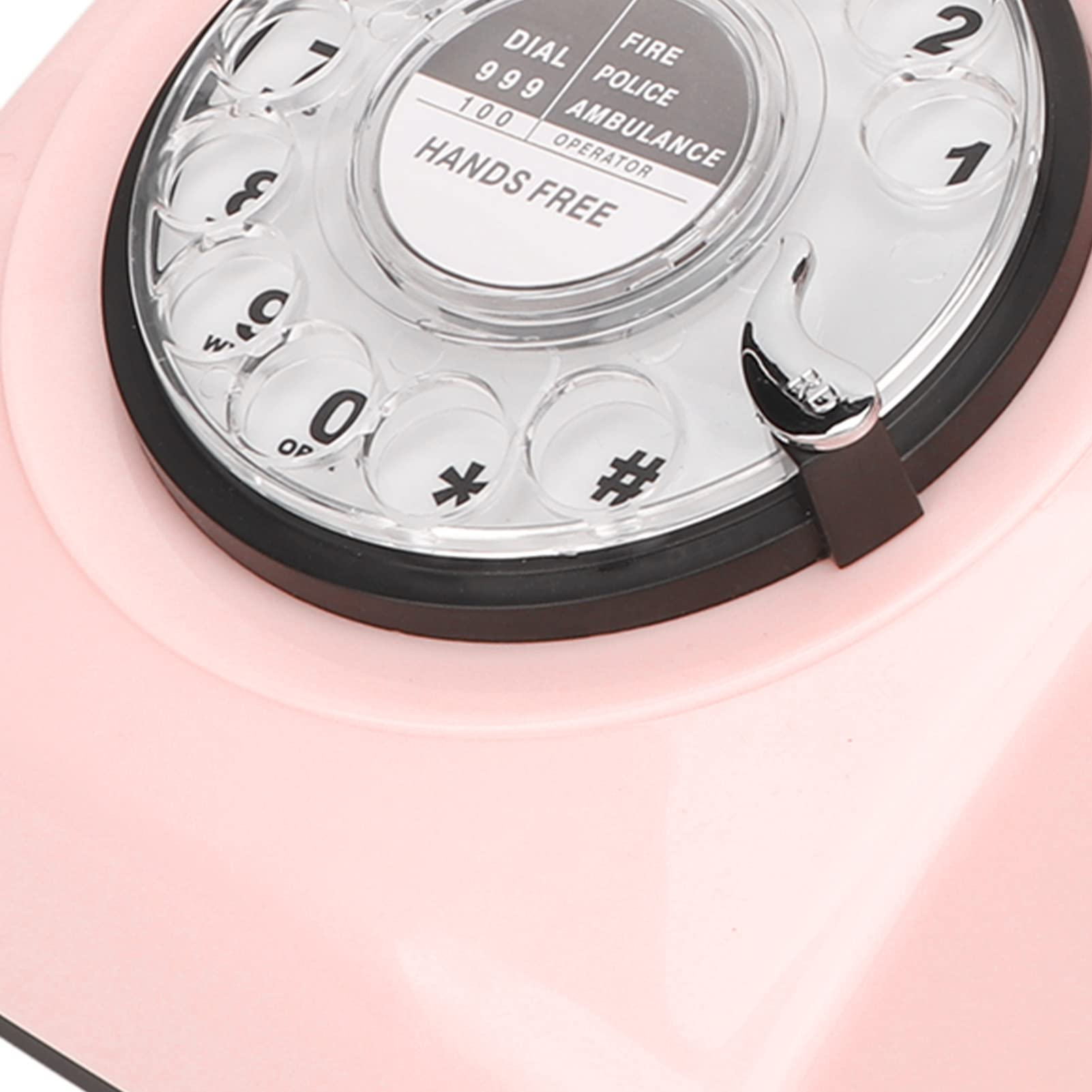 Retro Altmodische Festnetztelefone, Rosa Festnetztelefon, für Wähltelefon mit Mechanischem Klingelton, Vintage Schnurlostelefon mit Lautsprecher für Zuhause, Dekoration,
