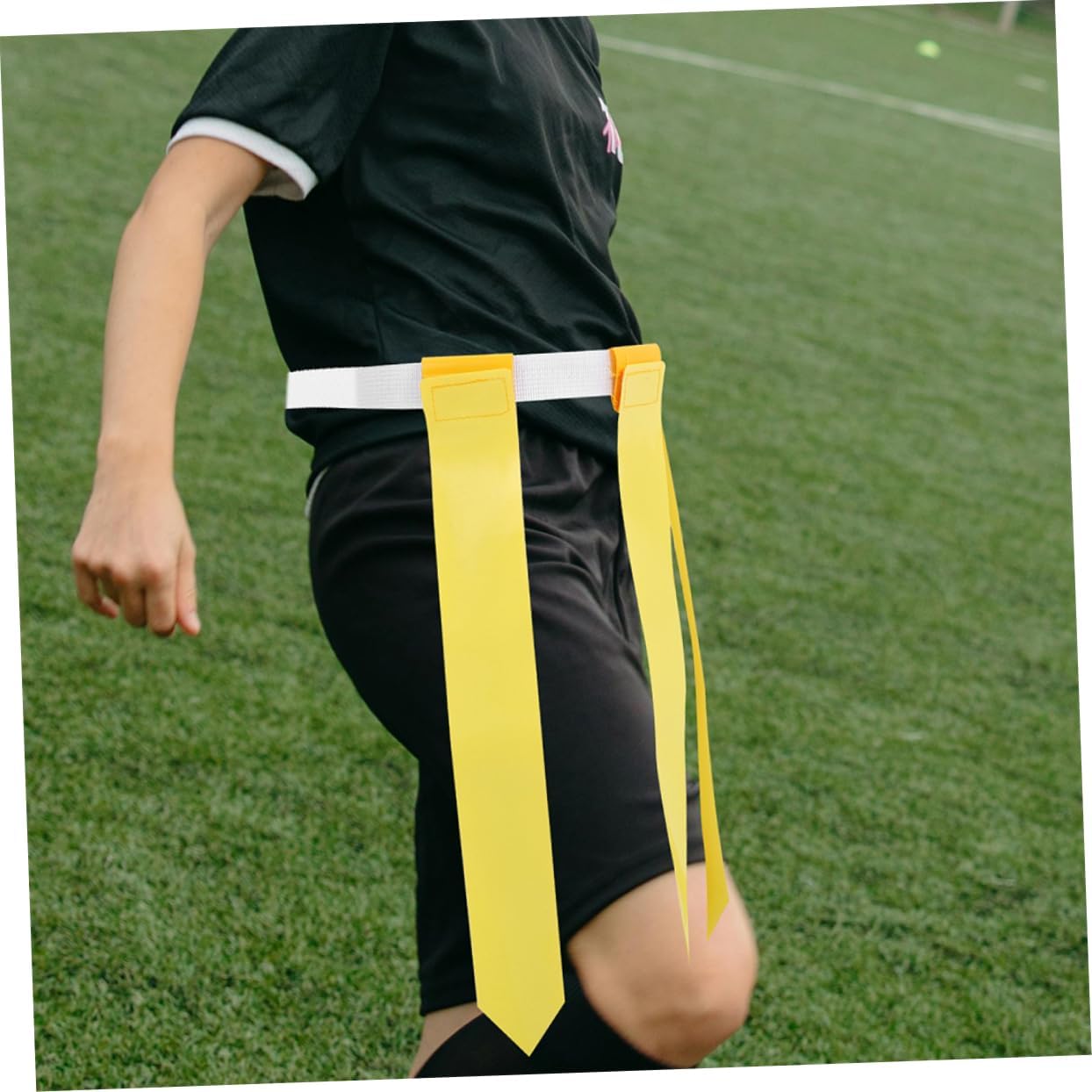 4pcs Rugby Waist Belt Movable Flags Wear-resistant Football Training Gear for Youth and Adults for Games and Activities