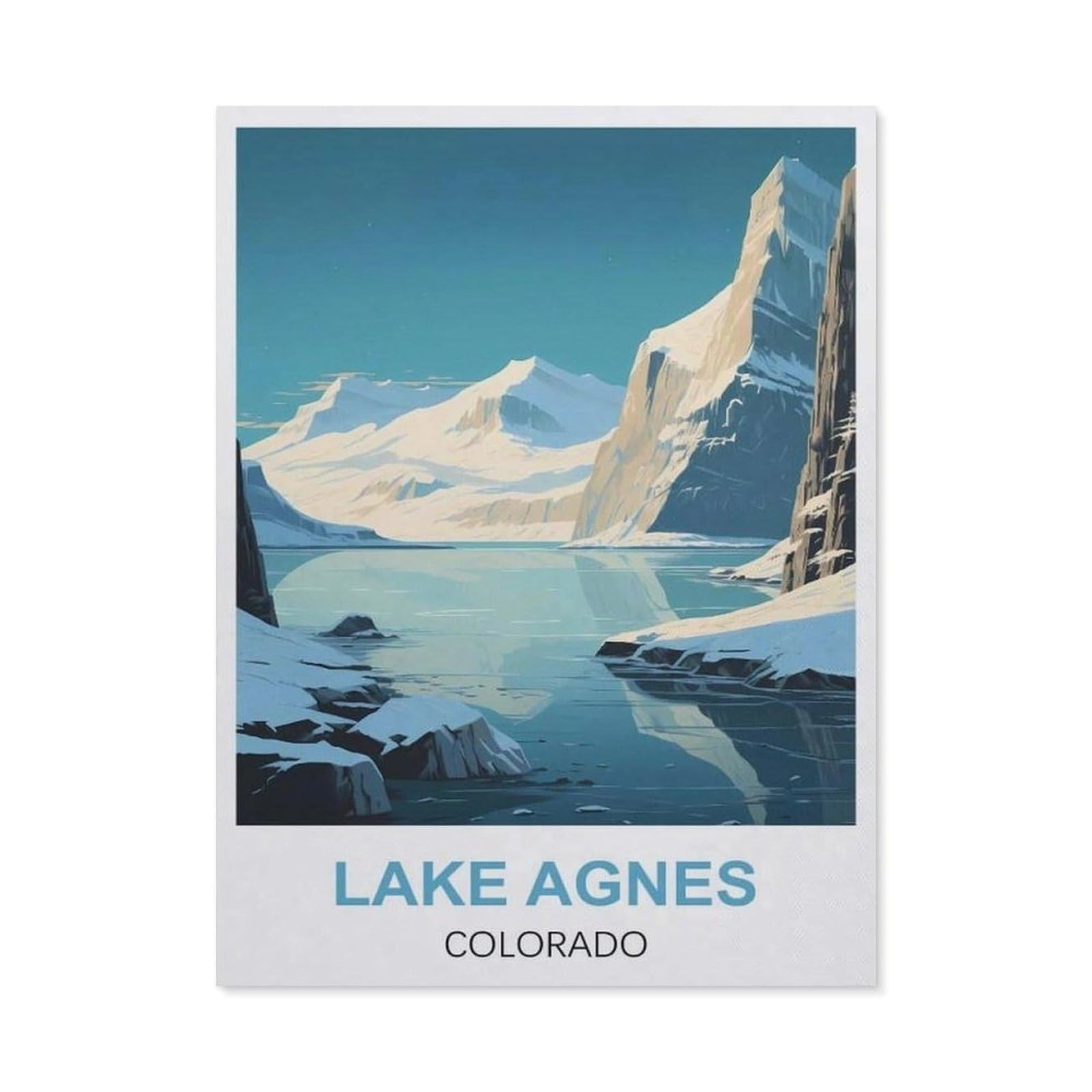 Metal Signs，Lake Agnes Colorado(15x30cm）
