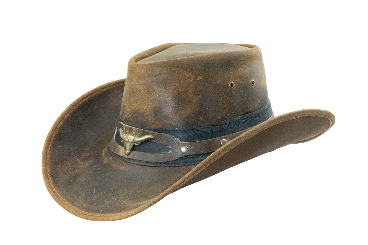 Black Jungle Ontario Outdoor Western Cappello in Pelle Australia Cowboy Cappelli in Pelle Cappello da Equitazione Unisex