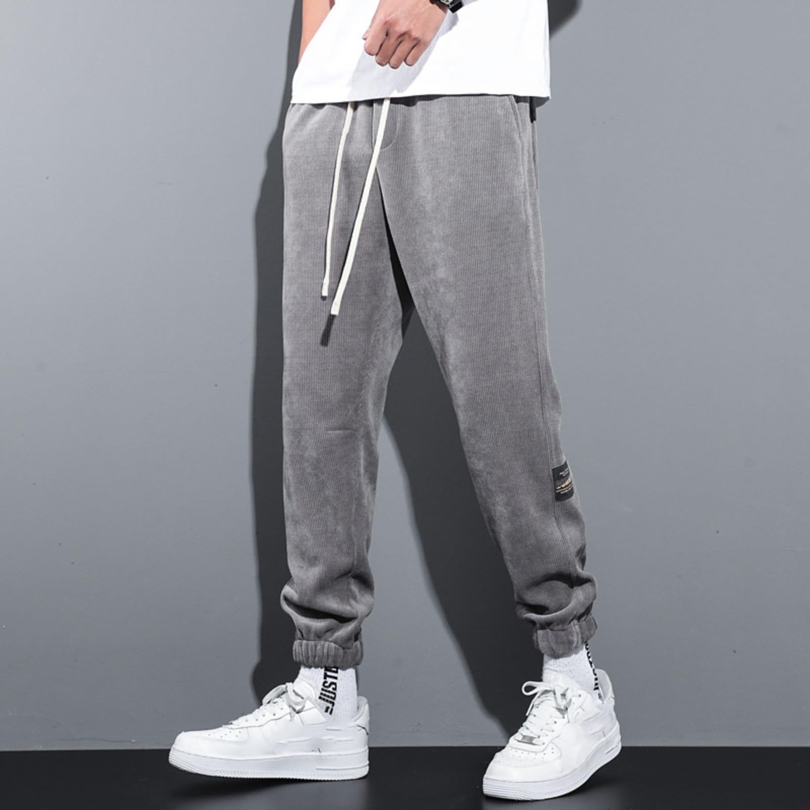 Pantaloni Morbidi Classici per Uomini, Pantaloni Casual Lunghi per Autunno Inverno