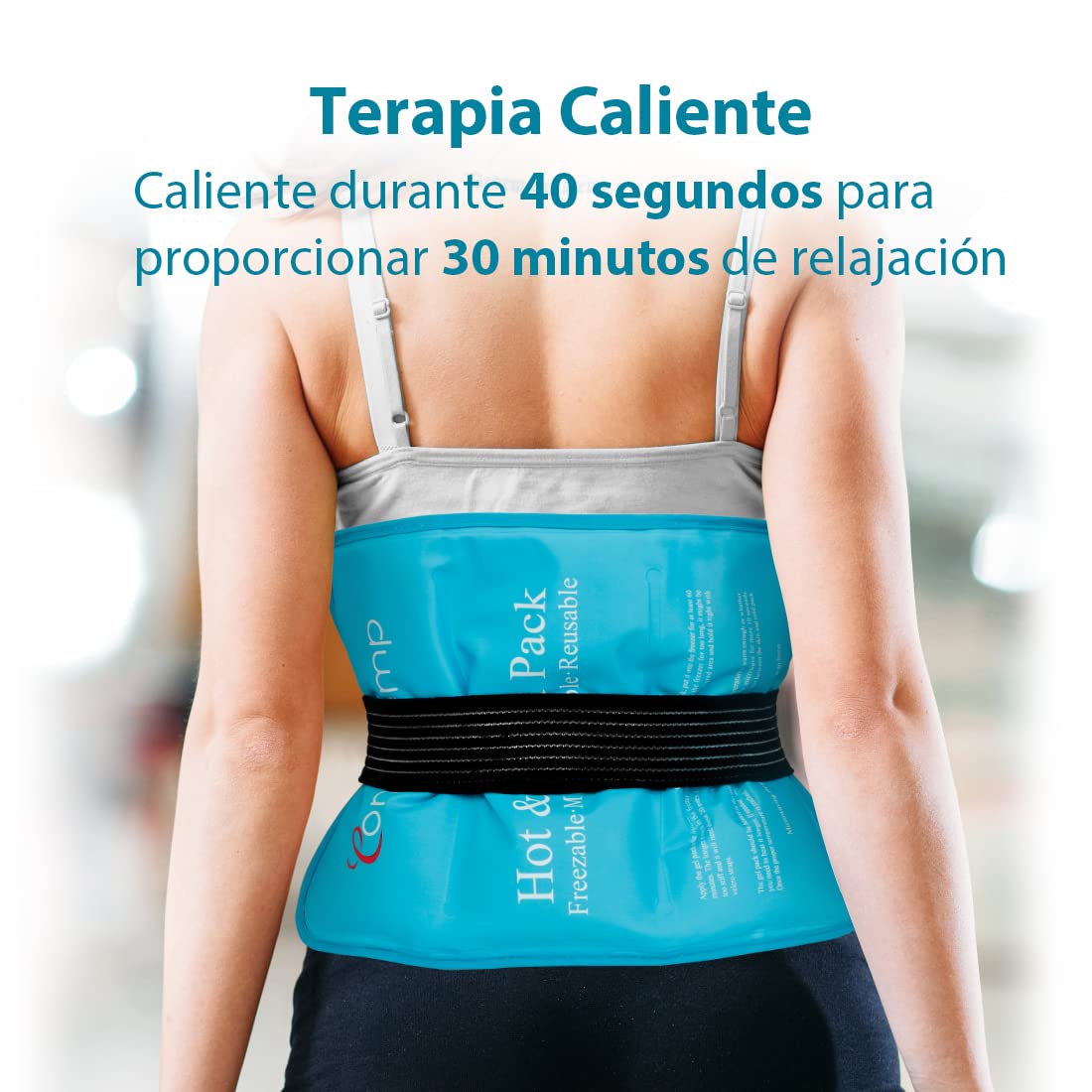 Comfytemp Bolsas Gel Frio Reutilizables con Correas, 27 x 37 cm, Bolsa Hielo Grande para Hombros, Rodillas, Codos, Caderas, Espalda, Frío/Calor Compresas para Esguinces, Hinchazón y Contusiones Azul