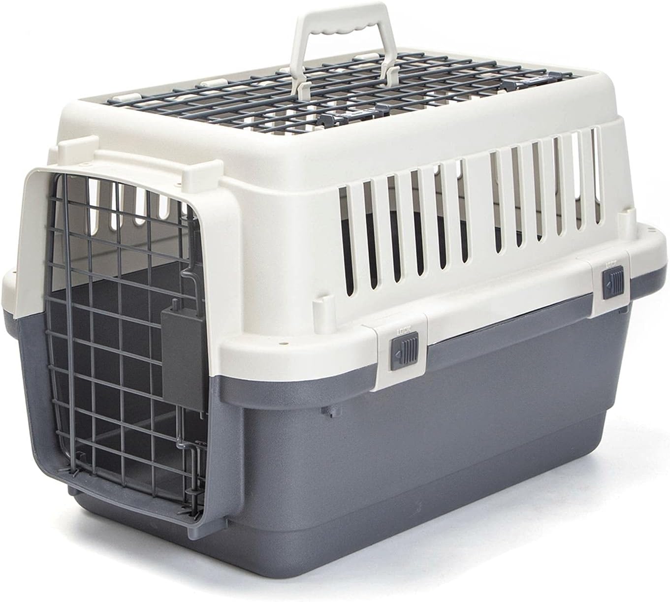 Nobleza - Transportin Gato Perro, Transportin para Gatos Perro Portátil y Transpirable, Mascotas Perros Gatos Accesorios, Transportín de Plástico, 50.7x33.5x33.2 CM Gris