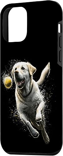 Miniatura 2 de iPhone 12 mini Labrador Retriever amarillo persiguiendo una bola Labrador Retriever caso