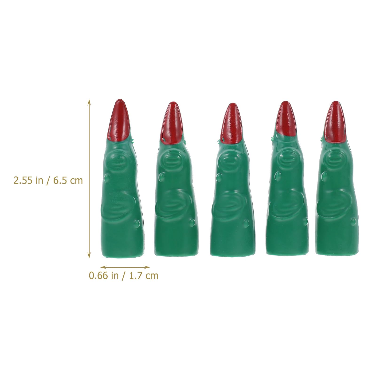 minkissy 24pcs Halloween Witch Fingers Nail Kit Finger Nail Fake Fingers Punk Nail Tips Zombie Nails Cover Halloween Finger Props for Cosplay Prom Decorate - Image 2
