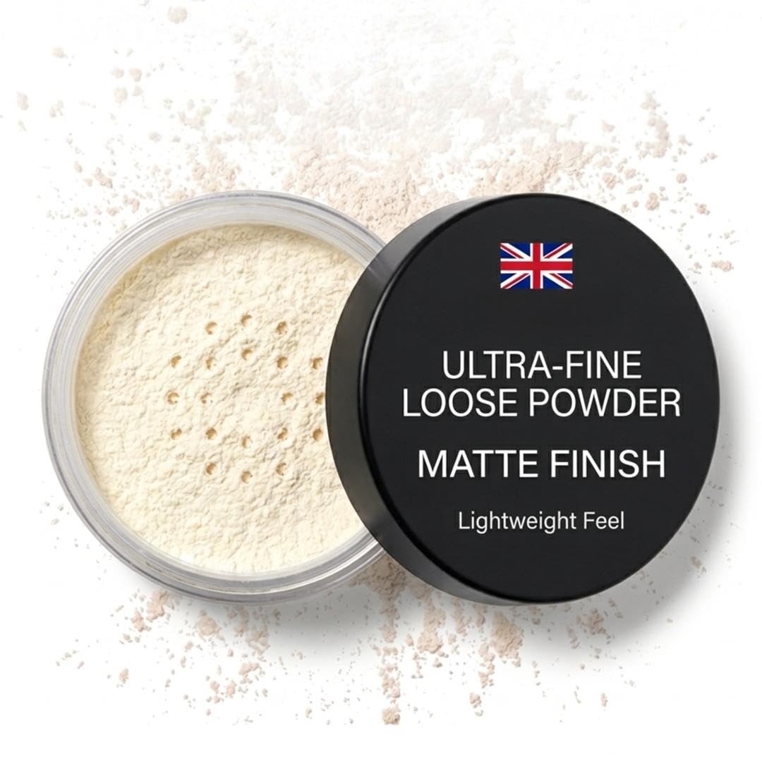 Stargazer White Loose Setting Powder - Translucent Mattifying Finish - Lightweight Face Powder for Long-Lasting Makeup - Cruelty-Free