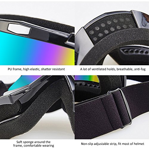 Motocross Goggles Motorcycle Goggles Grip For Helmet Dmeixs Anti Uv Windproof Dustproof Anti Fog Glasses For Atv Off Road Racing With Cool Look Headwear Colorful Lens 2 In 1 #TOP4