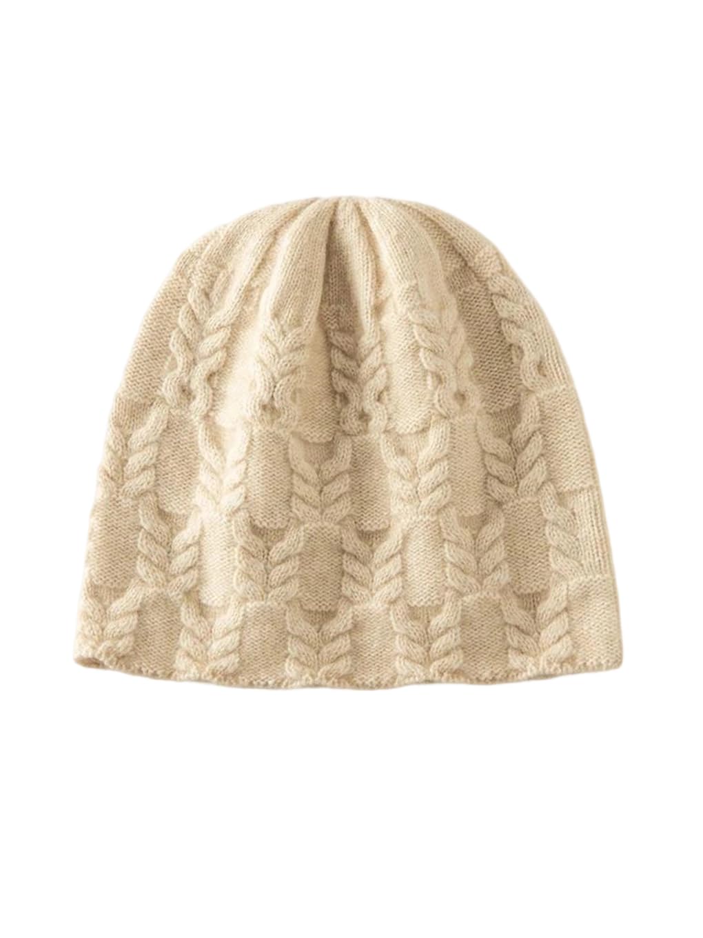 Bonnet cachemire femme cadeau hivernal idéal couleur unie avec boîte