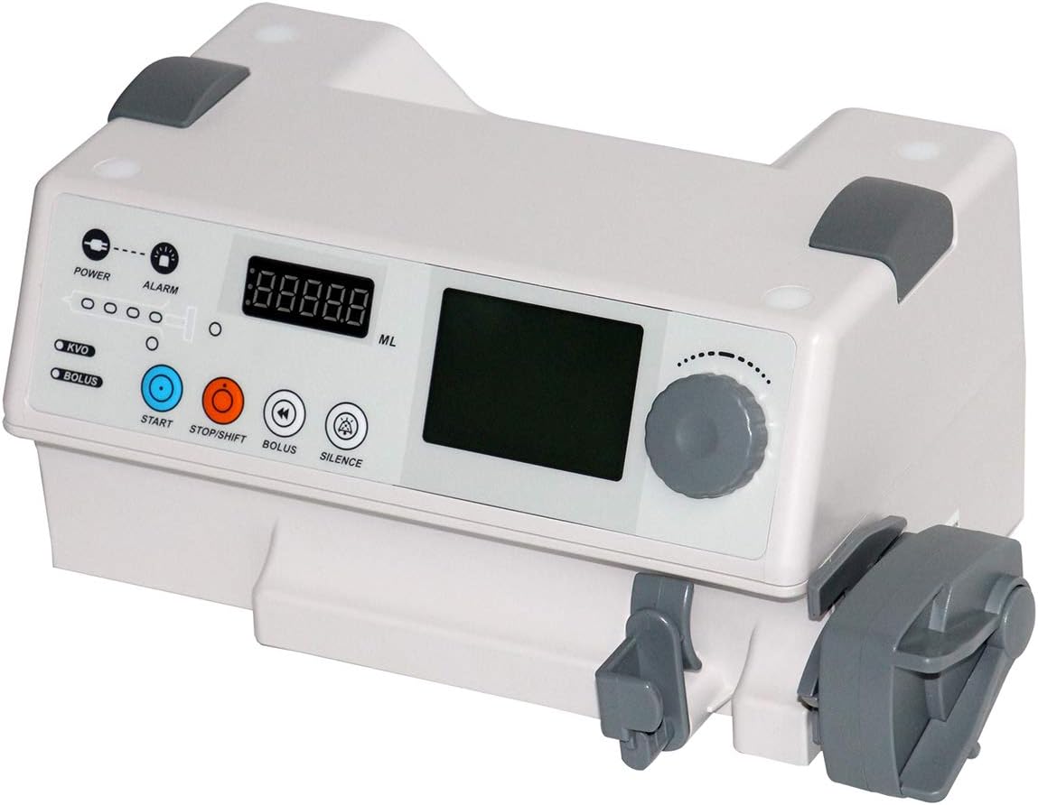 WENSUIJIA Rechargeable Veterinary Stackable Syringe Pump, Portable Single Channel Pump Machine with KVO, Alarm and Calibration : Industrial & Scientific