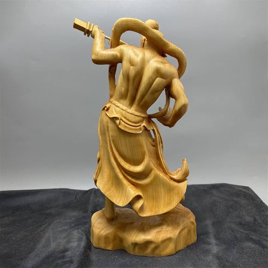 Amazon｜仏像 木彫り 金剛力士像 立像 二体一対 天然 崖柏木