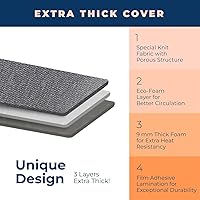 Vista 2 de Tabla de planchar con descanso para plancha, tabla de planchar con cubierta extra gruesa de 3 capas, tabla de planchar plegable compacta