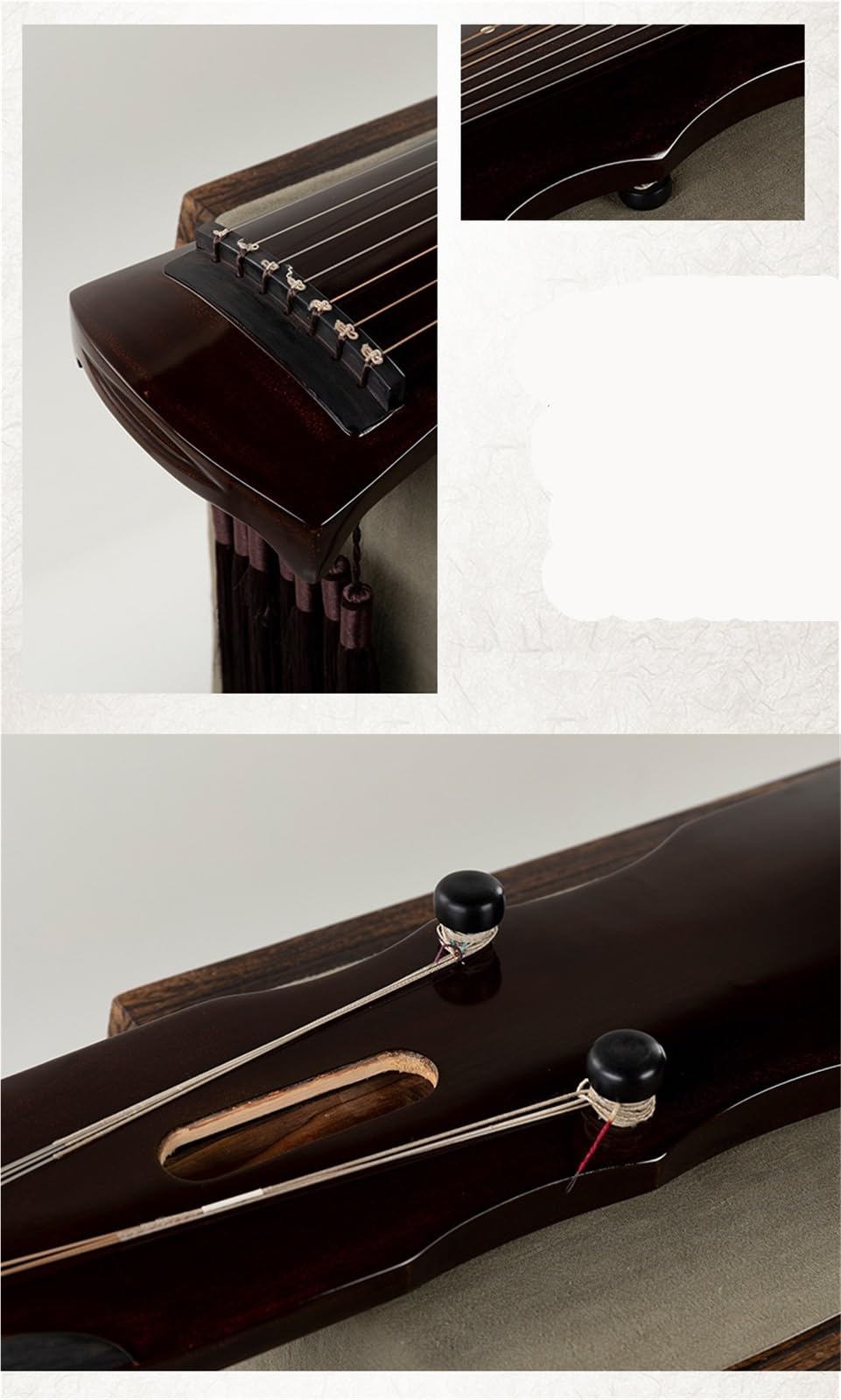 Profesjonalny Ręcznie Wykonany Siedmiostrunowy Instrument Guqin Z Drewna Cedrowego W Stylu Fuxi Guqin (chińska Cytra)