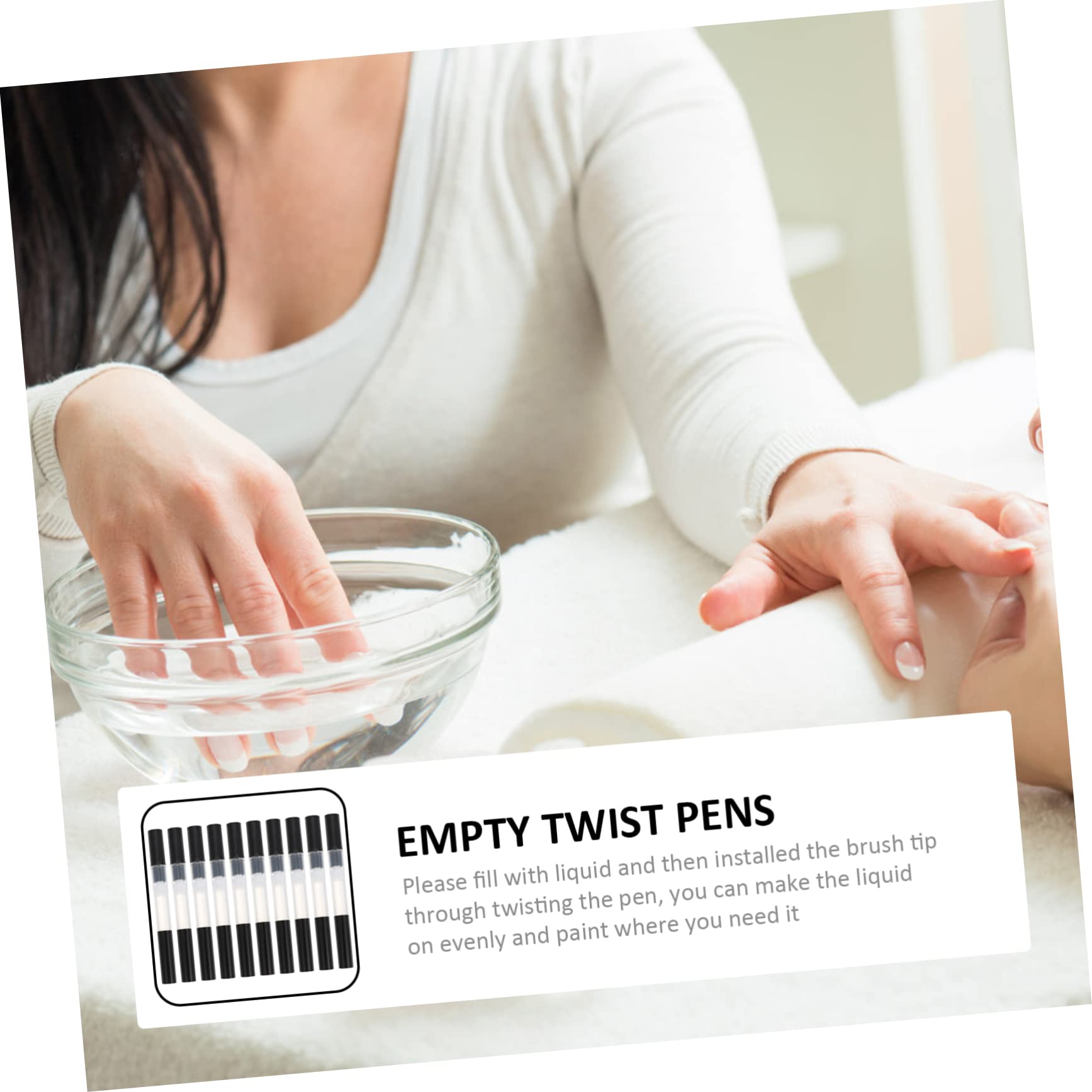 STOBOK 3 Set Di Mini Penne Per Nail Art Tubo Vuoto Penna Per Per Cuticole Penna Per Rivitalizzante Fornitura All'ingrosso Facile Da Riempire Sicuro Robusto 10 Pezzi*3