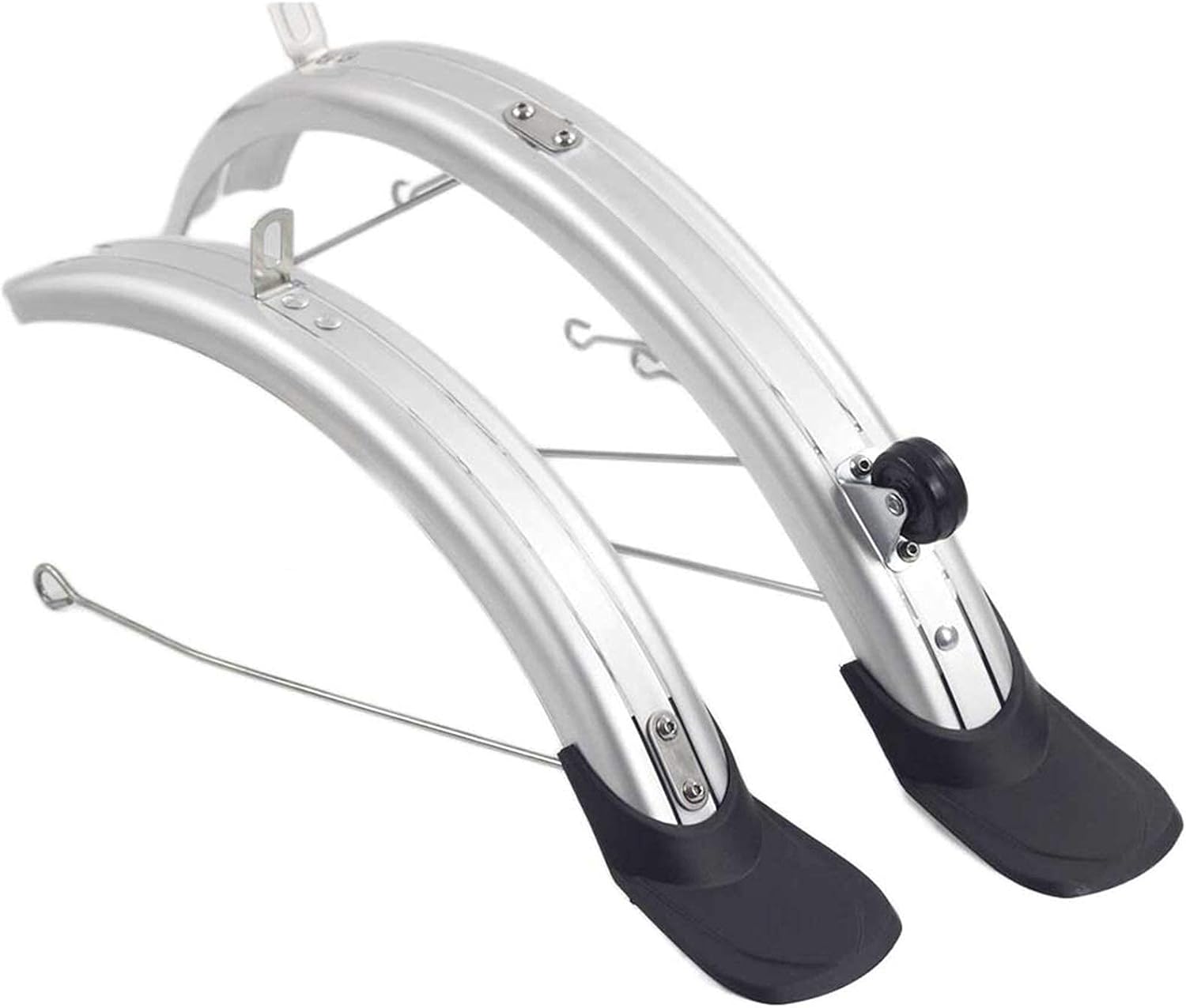 Folding Bicycle Fender Front Fender Mudguard 160g PVC (Color : Q Rack Silver) (No Q Rack Silver)