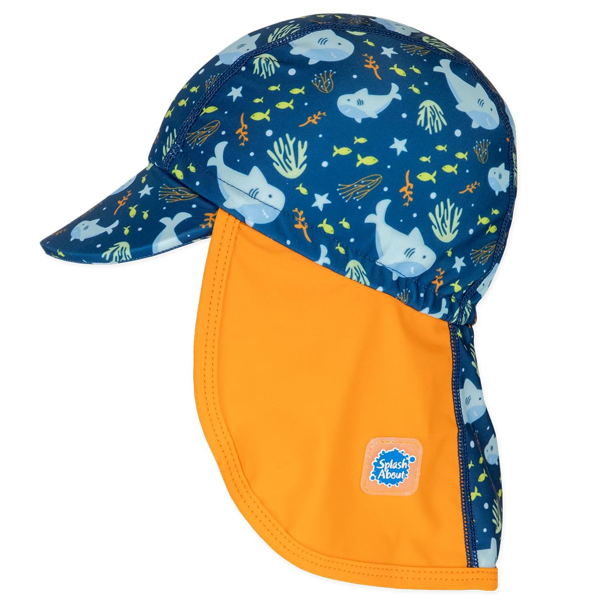 Splash About Baby Kids Legionnaire Sun Hat Shark Reef 1-3 Years
