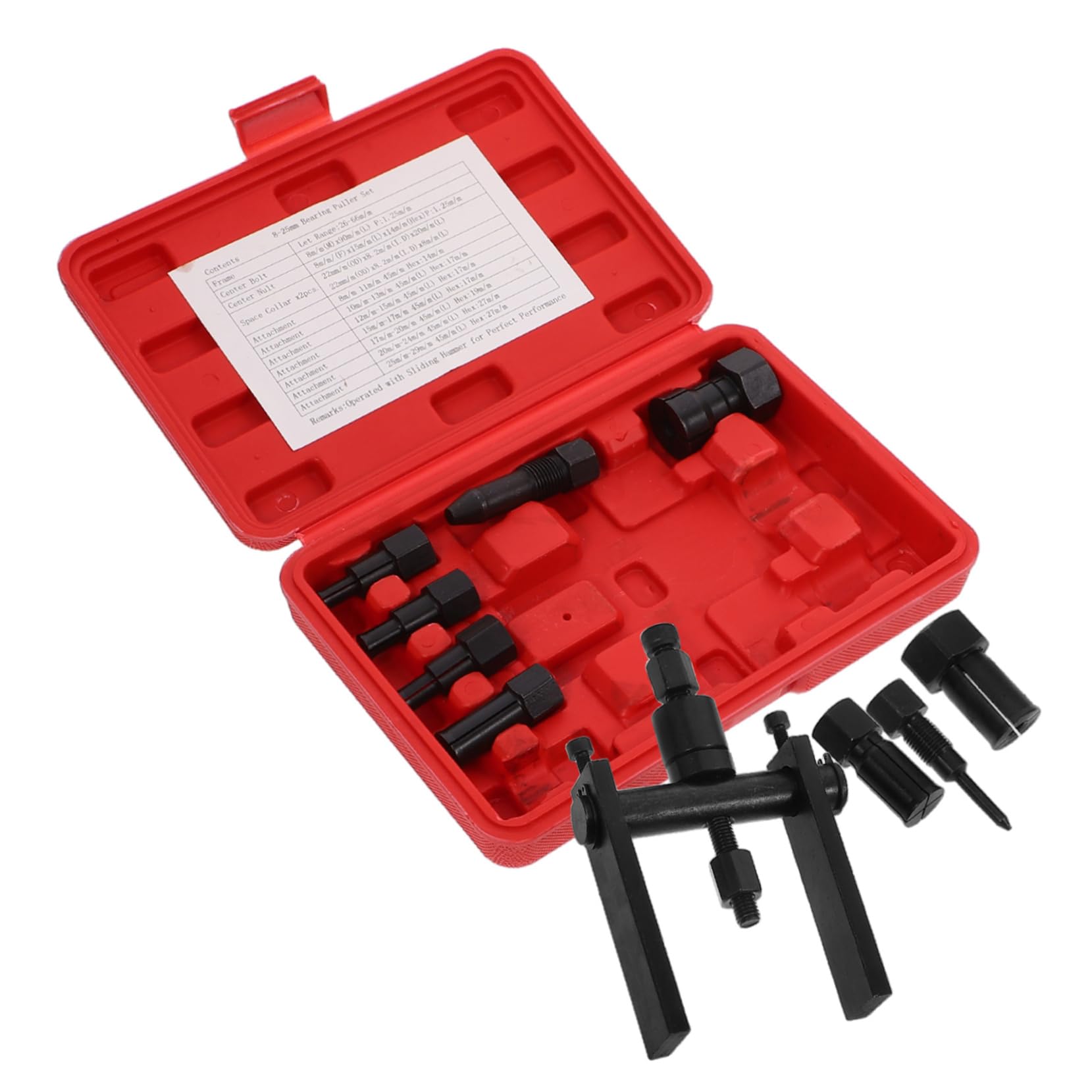 Unomor 10Pcs Two Jaw Motorcycle Bearing Puller Tool with Box Durable Bearing Removal Tool for Efficient Disassembly and Repair High Hardness and Toughness Easy to Use