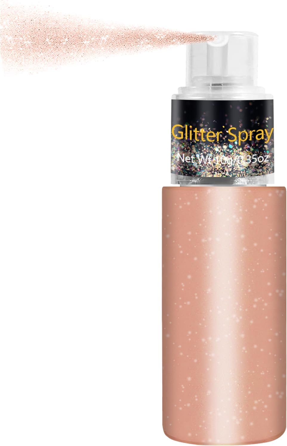 Hair and Body Glitter Spray, Holographic Glitter Highlighter Powder, Face Body Clothes Shiny Glitter, Loose Shimmer Hairspray Festival Rave Prom Accessories, 10g (06# Champagne)
