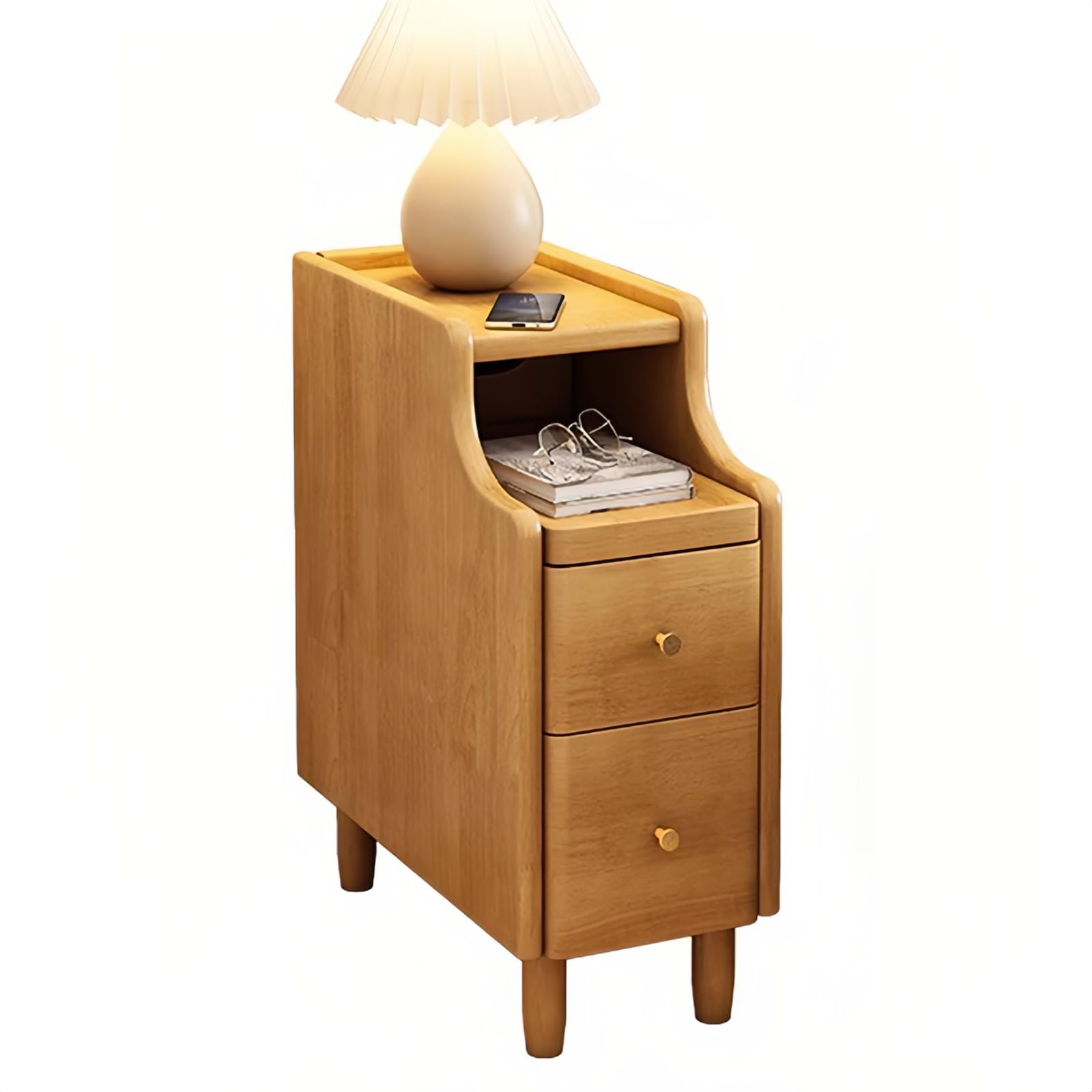 Table de chevet élégante pour chambre petite table de nuit bois avec tiroir