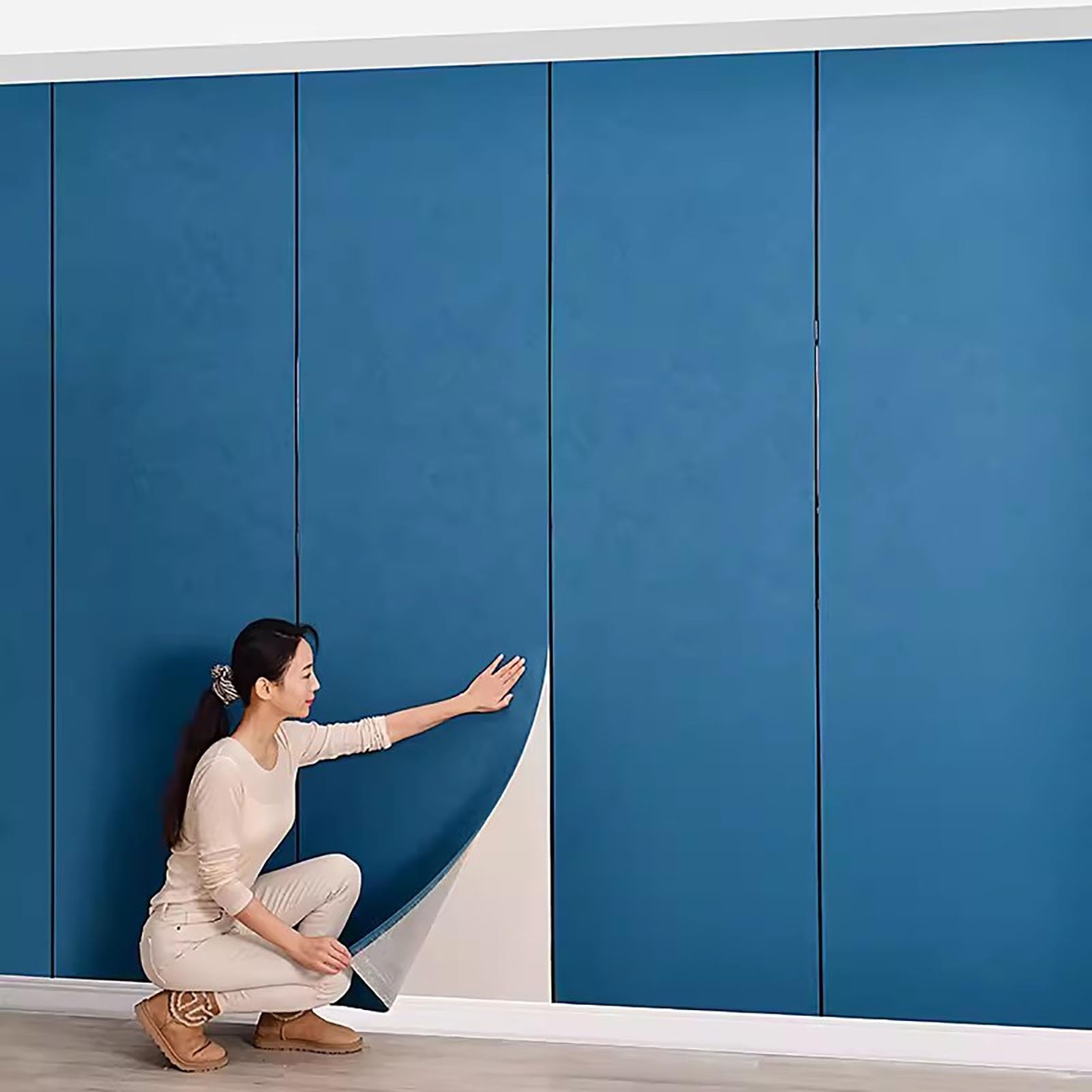 Panel de Pared Autoadhesivo, Tela Decorativa de Pared autoadhesiva para habitación, Papel Tapiz Adhesivo de Pared insonorizado anticolisión con Revestimiento Acolchado de 5 mm (Gris 1, 2,8 m