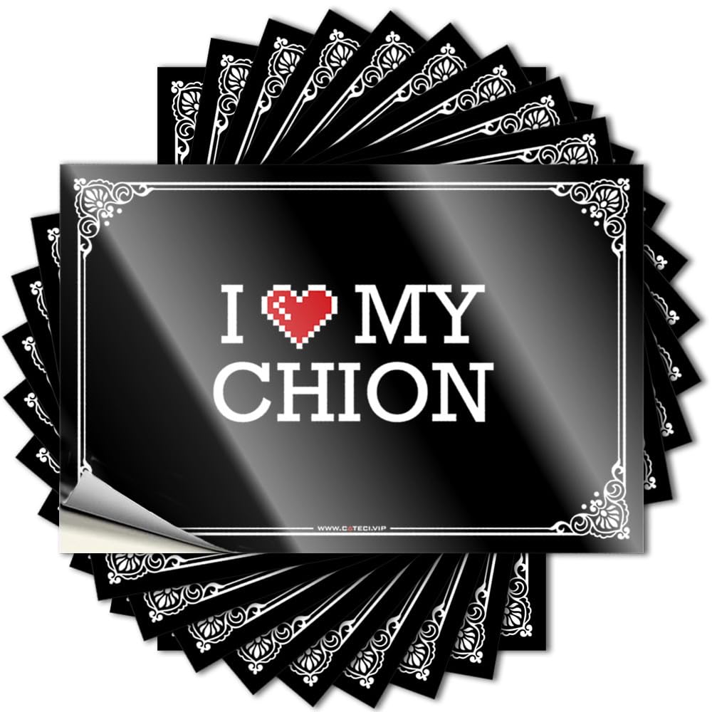 I Love My Chion Bumper Winter - Porch Decor Tattoos Self Adhesive Sticker(8X12CM)