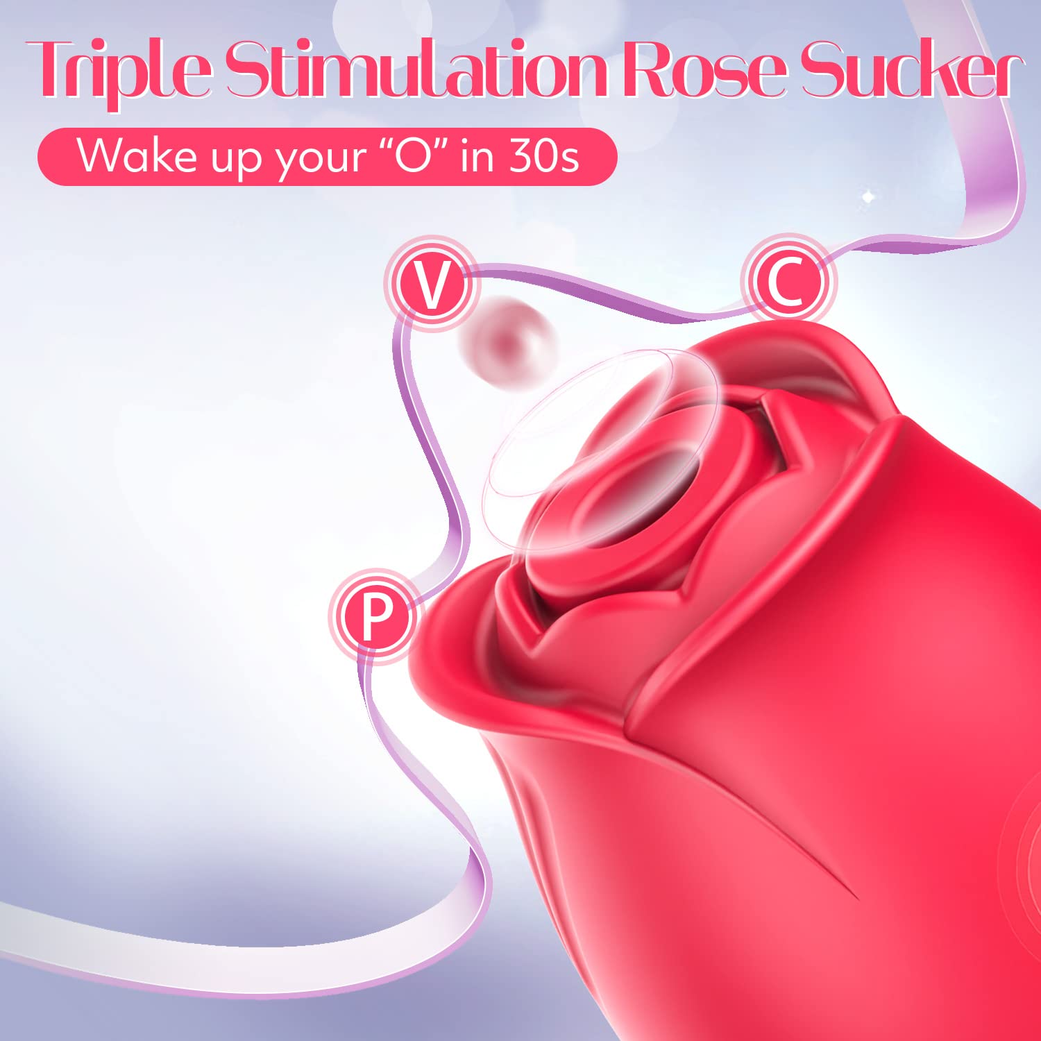 MOOLIGIRL Rose Toy Sex Toys Vibrator - AI APP Rose Sex Toy Adult Toys for Women with 10 Sucking & Vibrating, Dildo Vibrators for Clit Nipple Sucker Adult Toy Female Couples Sex Toys Furniture Bedding: Rose Red