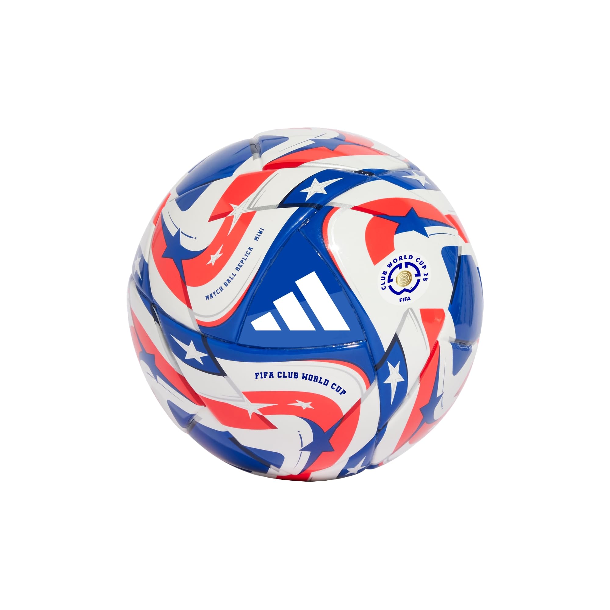 adidas FCWC Mini, balón de fútbol/sólo fútbol Blanco, Azul Poder, Azul Oscuro (núcleo de Espuma) para Hombres y Mujeres, Talla 1