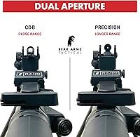 Vista 3 de Miras de Hierro Abatibles Co-Witness Con Resorte Perfil Bajo Miras de Hierro Delanteras y Traseras de Transición Rápida Miras de Respaldo