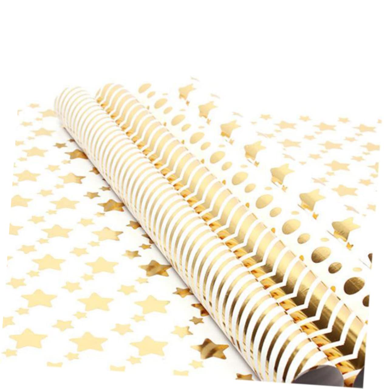 Mobestech 12piezas Papel De Dorado Estrellas y Rayas Para Cumpleaños Bodas y Ocasiones Especiales