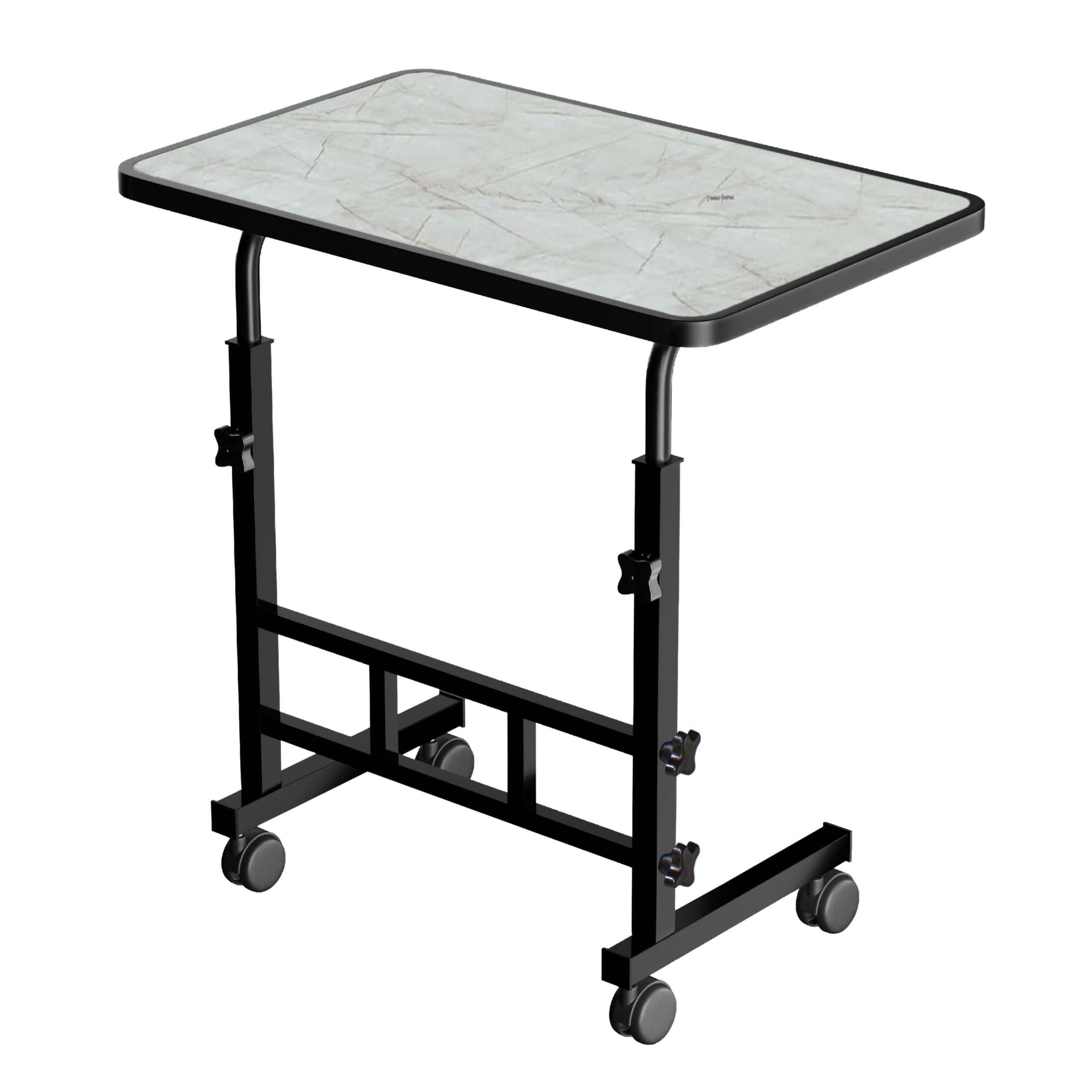 TEKCOOL Multi-Purpose Laptop Table, Study Table| Bed Table| Adjustable Height, Portable for Office, Work Form Home | DIY Table, Easy to Assemble, Engineered (Light) Brushed, Metal