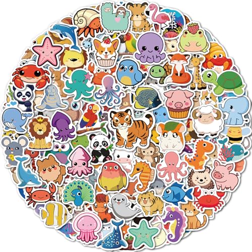 300 Pcs Animal Stickers for Kids, Cute Water Bottle Stickers for Kids Waterproof, Vinyl Laptop Kid Sticker Pack, Kid Classroom Prizes for Elementary Students
