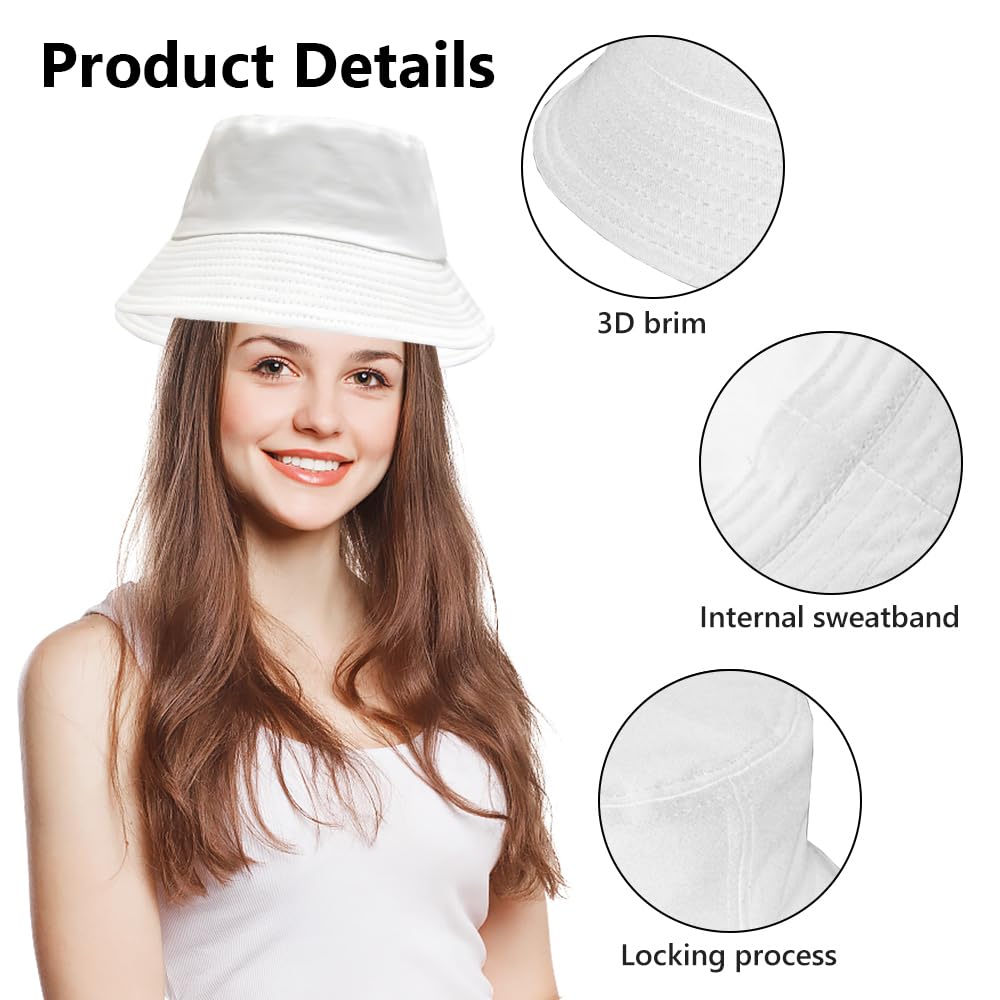Lotvic 8 cappelli da pescatore unisex, pieghevoli, estivi, protezione UV, cappelli da pescatore da spiaggia, cappelli da sole traspiranti per uomini e donne, cappello da pescatore reversibile per