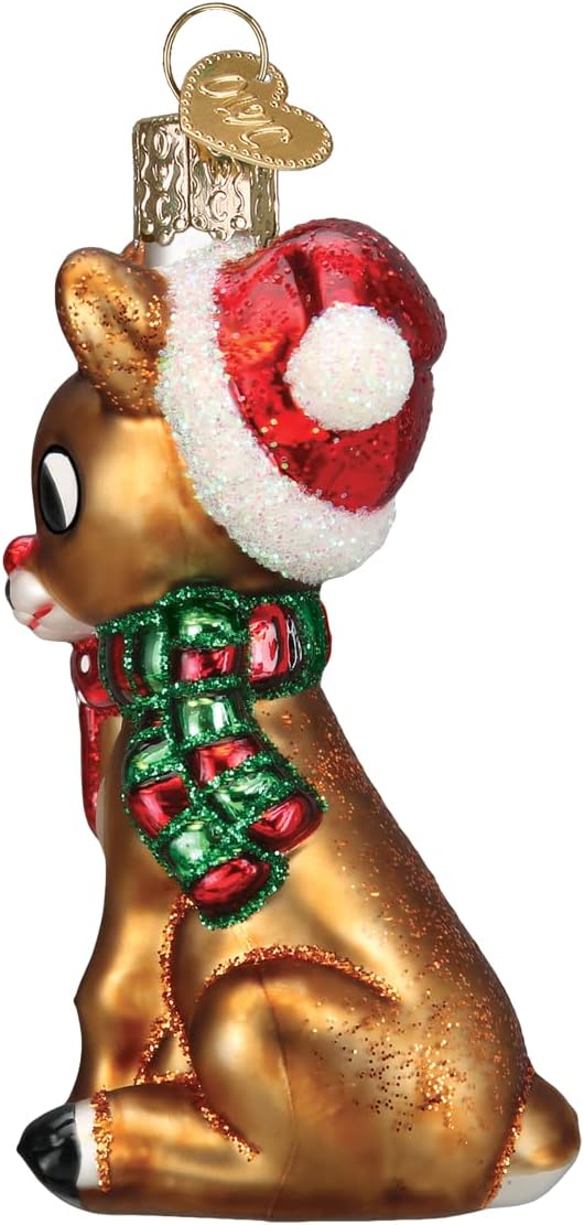Old World Christmas Rudolph and Clarice Glass Blown Ornament for Christmas Tree, Handcrafted Holiday Decoration, Rudolph Collection - Image 3