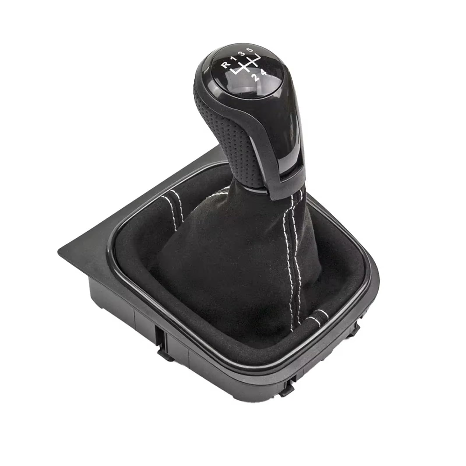 QWQAAB Manual Gear Knob for VW Golf 5 MK5 6 MK6 Jetta MK3 Scirocco III EOS Gear Shift Knob PU Gaiter Boot 5/6 Speed(5 Speed)