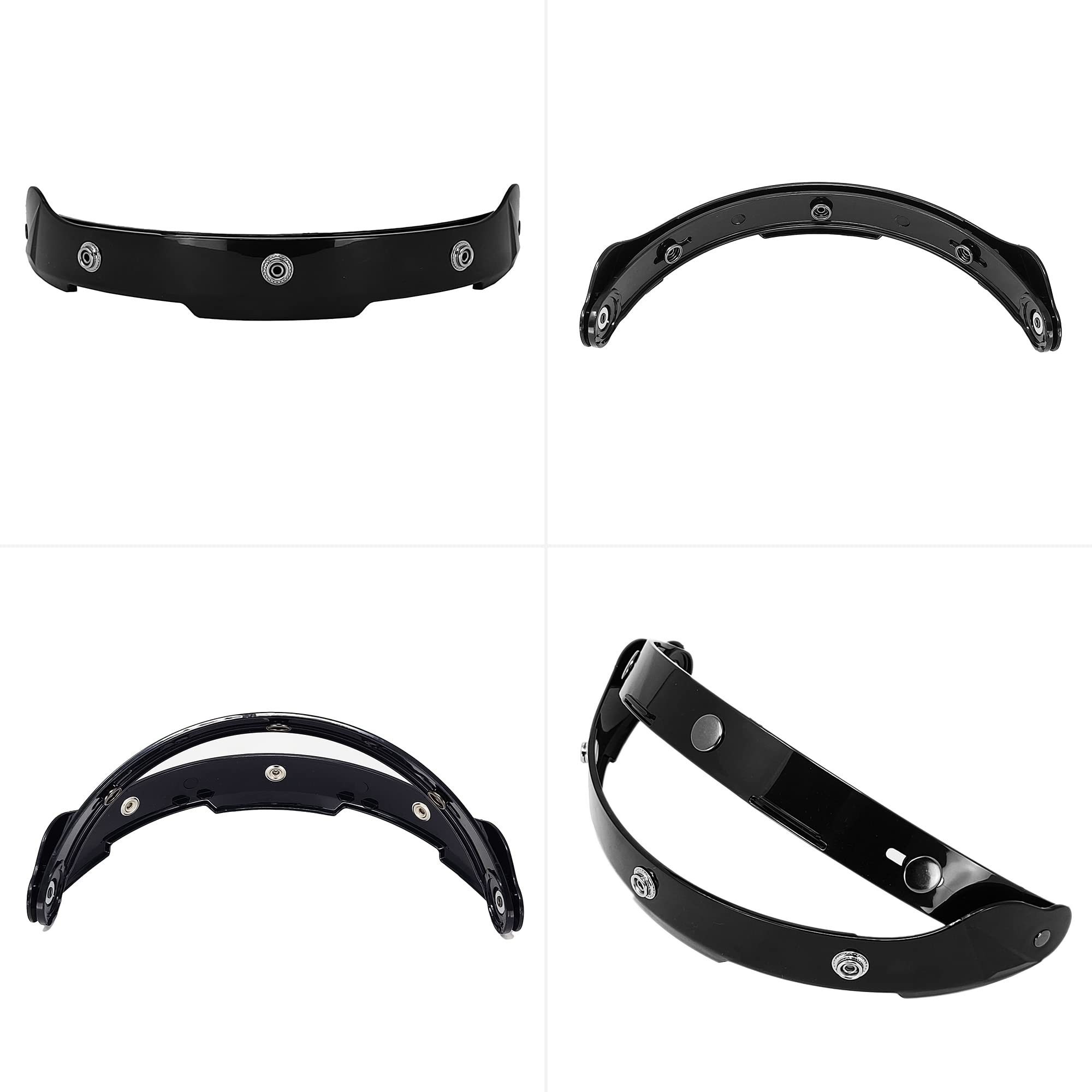 GDM motorcycle helmet Bubble Shield 3-Snap Button Flip Up Down Universal (Gradient Amber)