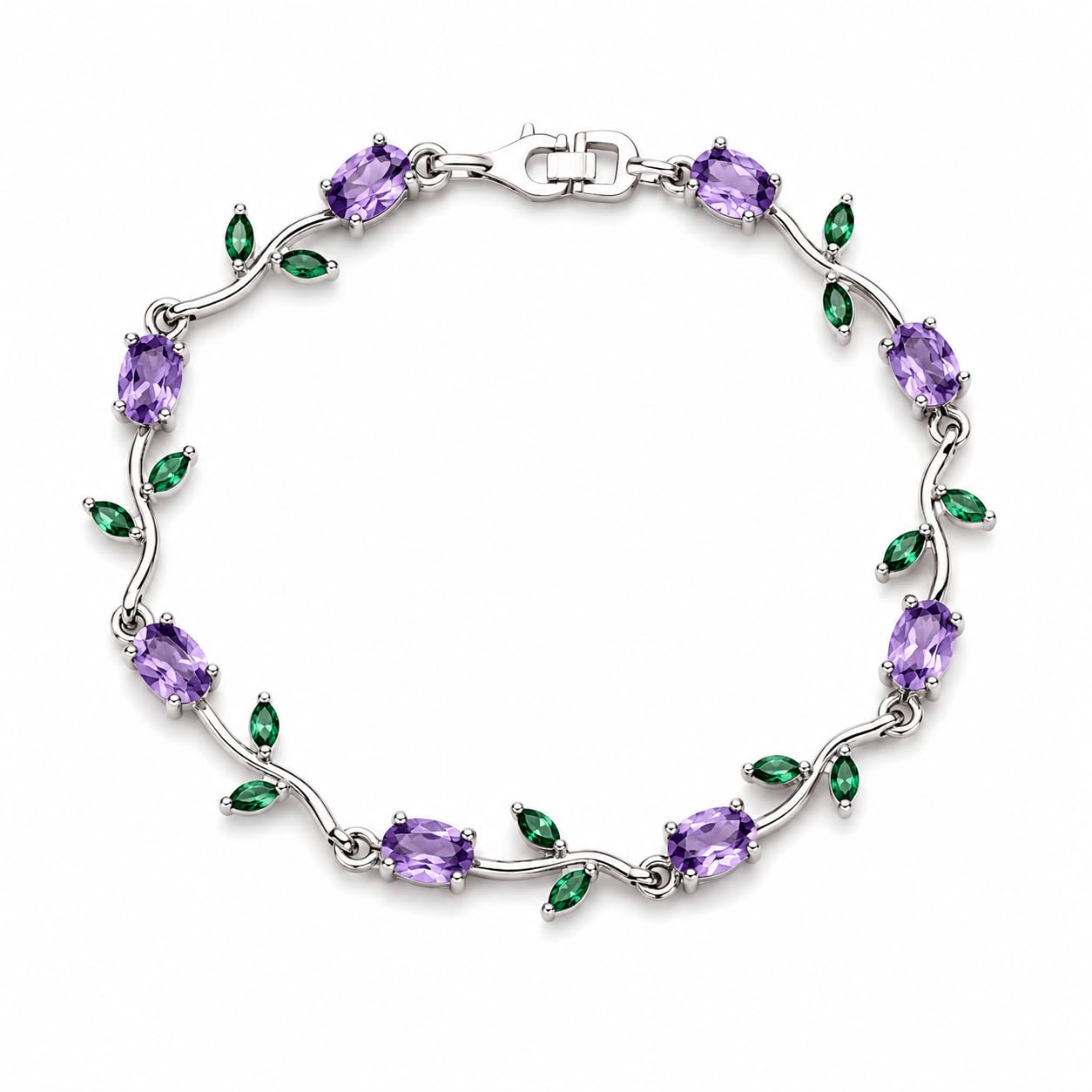 lotustulip Korean Anti Tarnish Stone Bracelet for Women | Gold Tone Floral Vine Design Bracelet | Elegant Adjustable Fashion Jewelry Gift for Girls & Women-picture-30