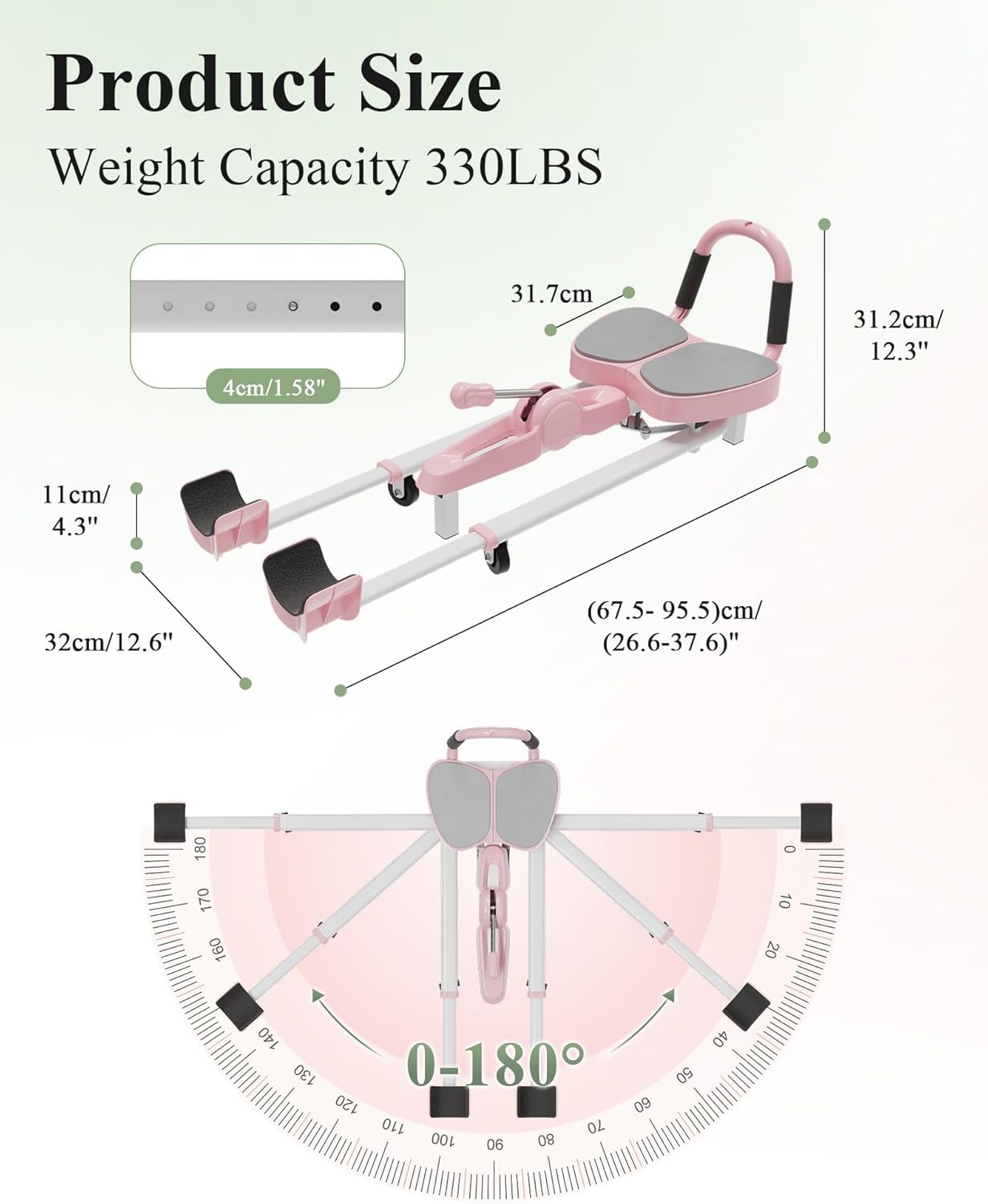 Beinstrecker Split, 0-180° Split Stretching, Tragfähigkeit 200 kg, Beinspreizstange für Fitness, Tanz, Yoga