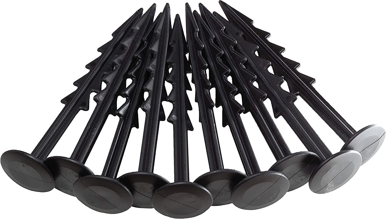 EarlyGrow MPL50114 Plastic Garden Pegs - UV Stabilised, BPA Free, Rot Proof - To Secure and Anchor Tarpaulin and Weed Fabric Netting - 15cm (1000, Black) โ image 1